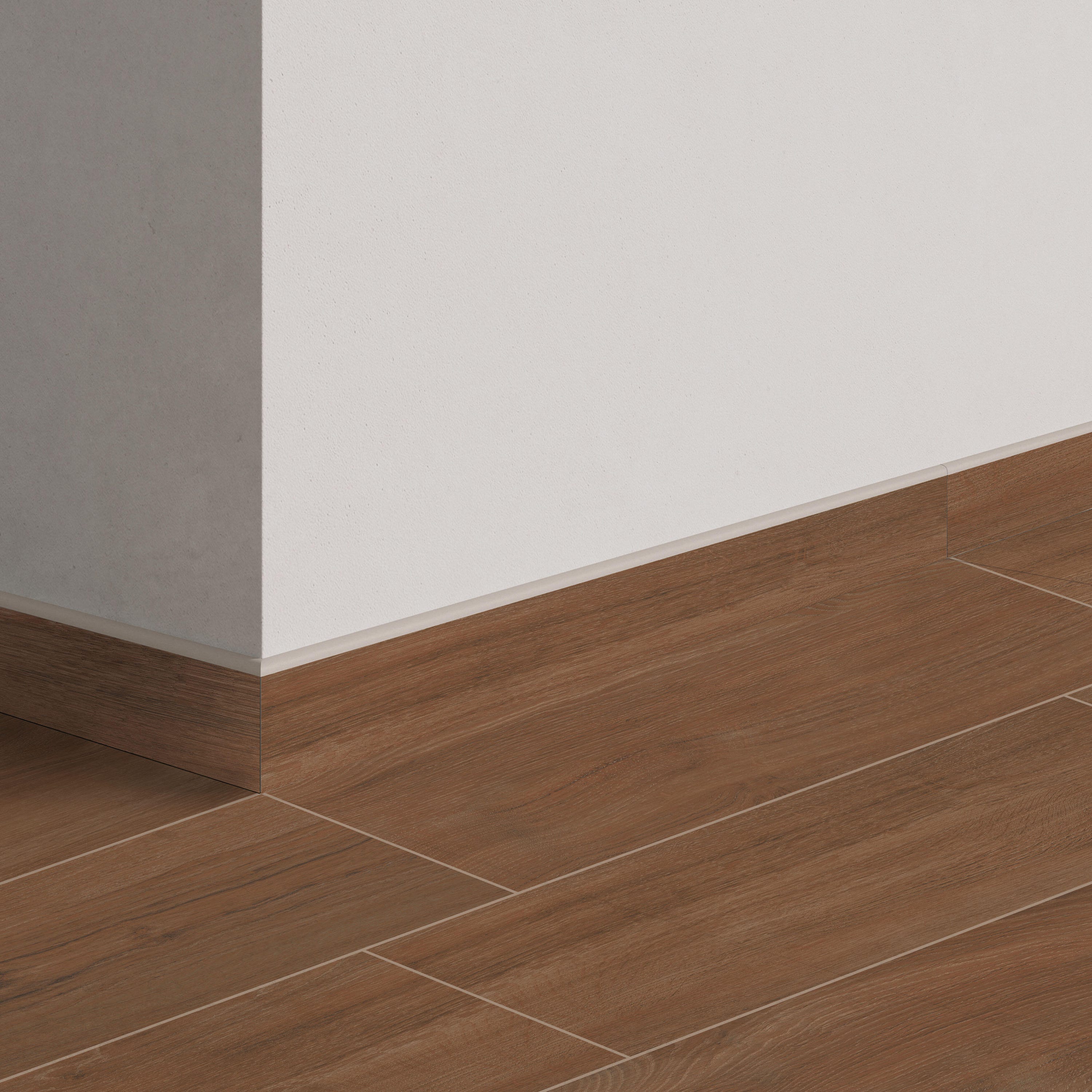 Rodapie Rodapié cerámico Verna 61.5x10 cm madera nogal | Leroy Merlin