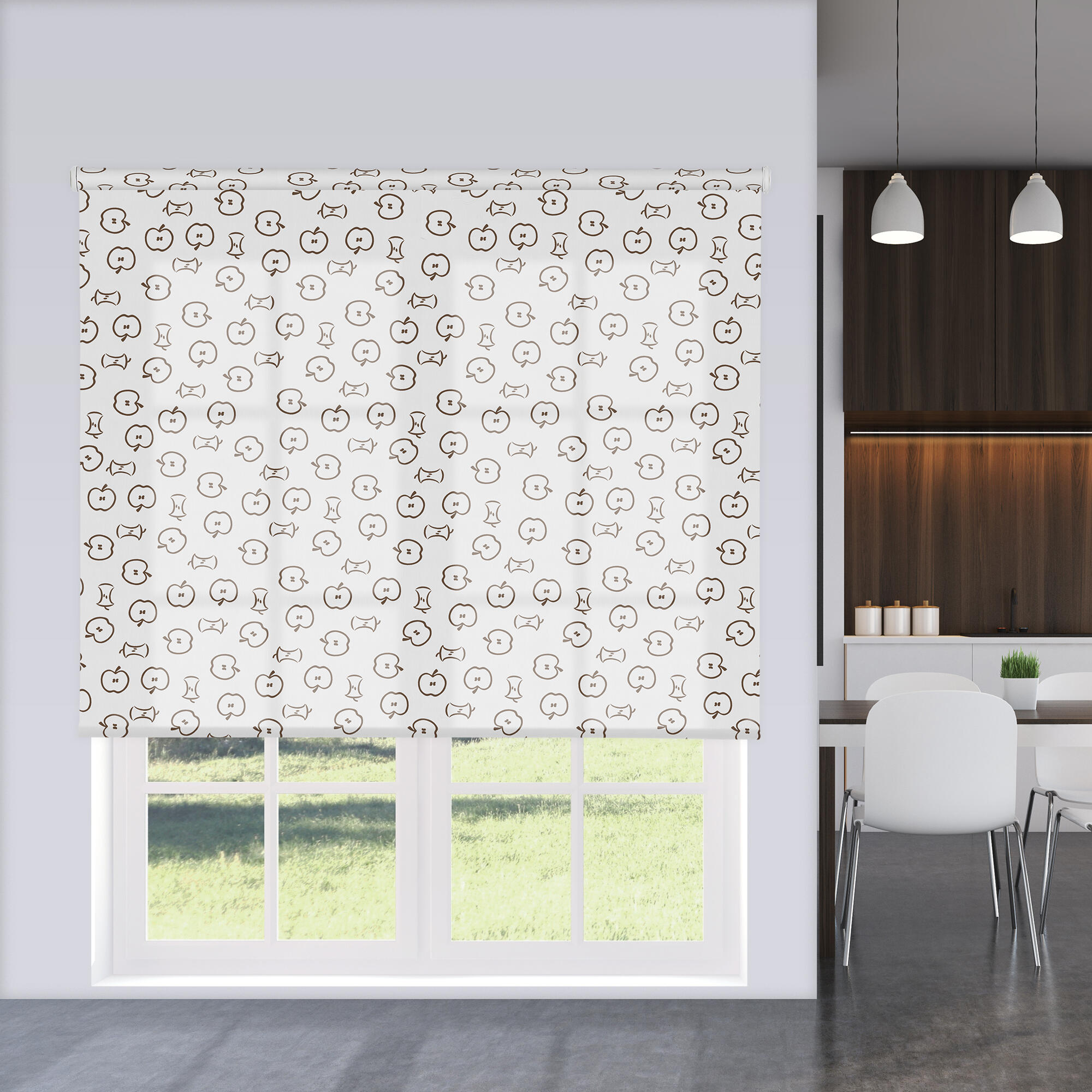 Estor enrollable fantas apple marron 90x250 cm