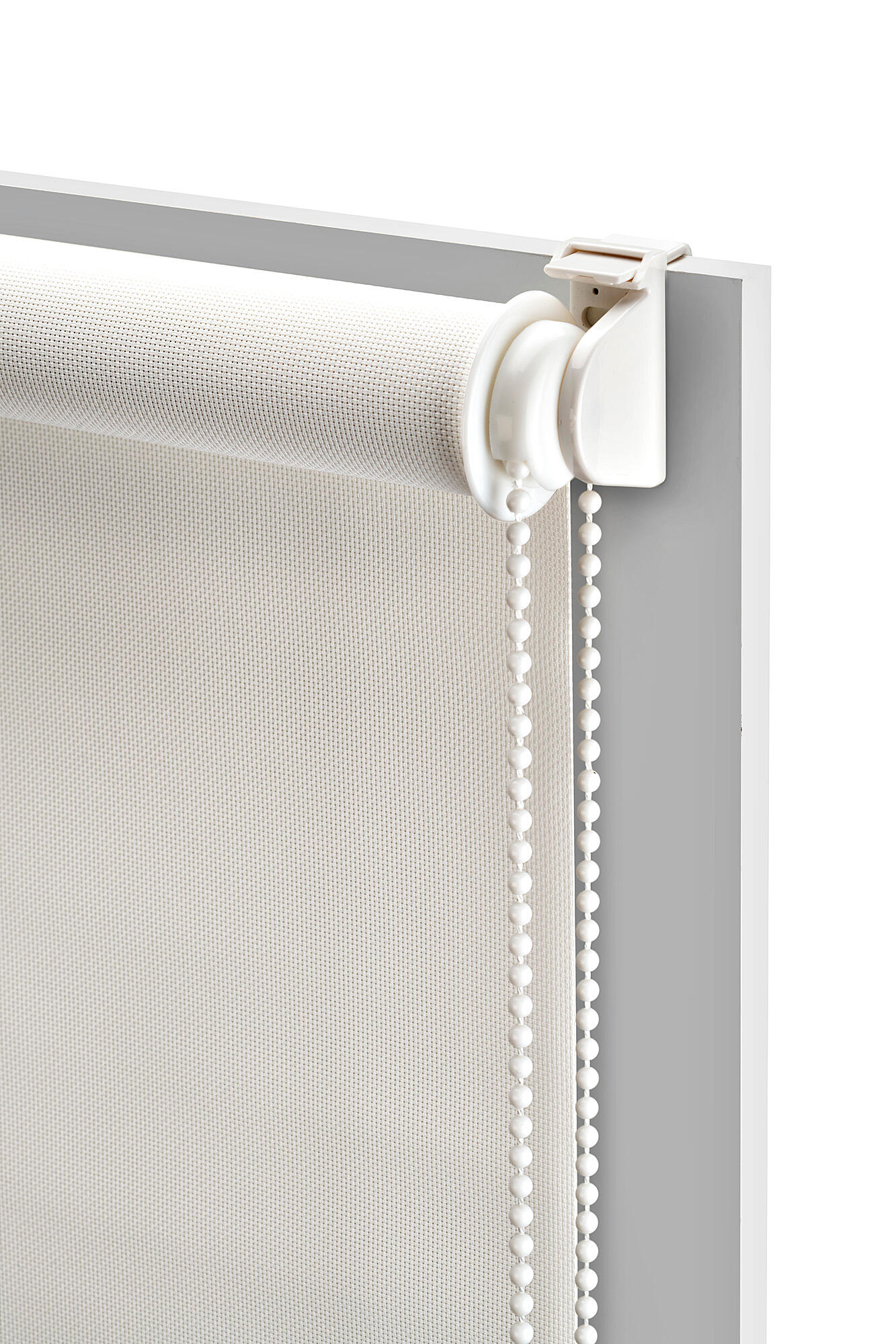 Estor enrollable screen 5% térmico Industry de 72x190 PVC liso blanco con cadena. Instalación sin taladrar - 5