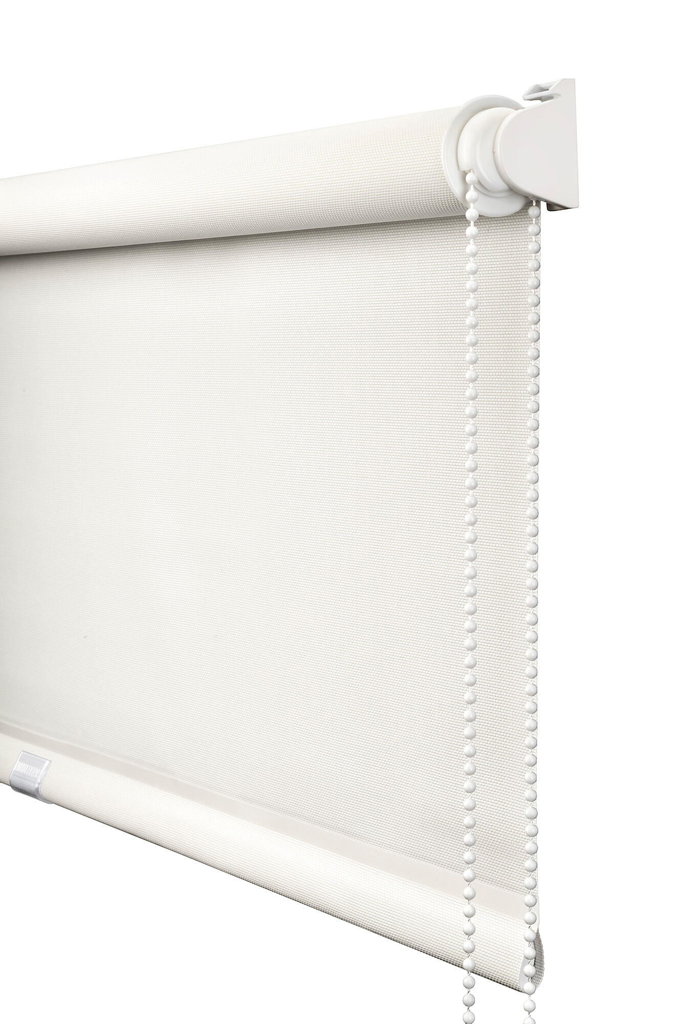 Estor enrollable screen 5% térmico Industry de 72x190 PVC liso blanco con cadena. Instalación sin taladrar - 4