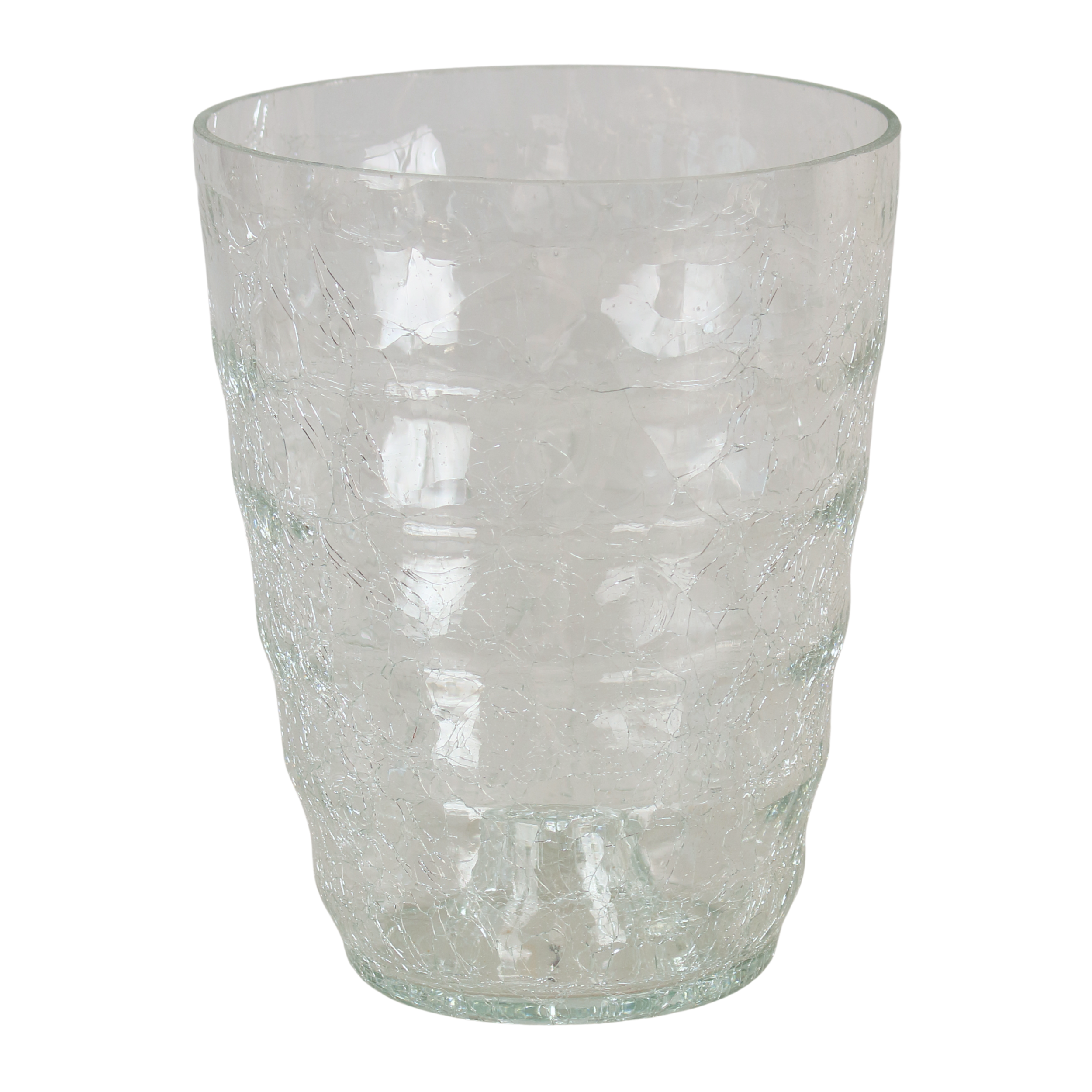Osłonka doniczki szklana Krakla Fala 13.5cm bezbarwna Cermax