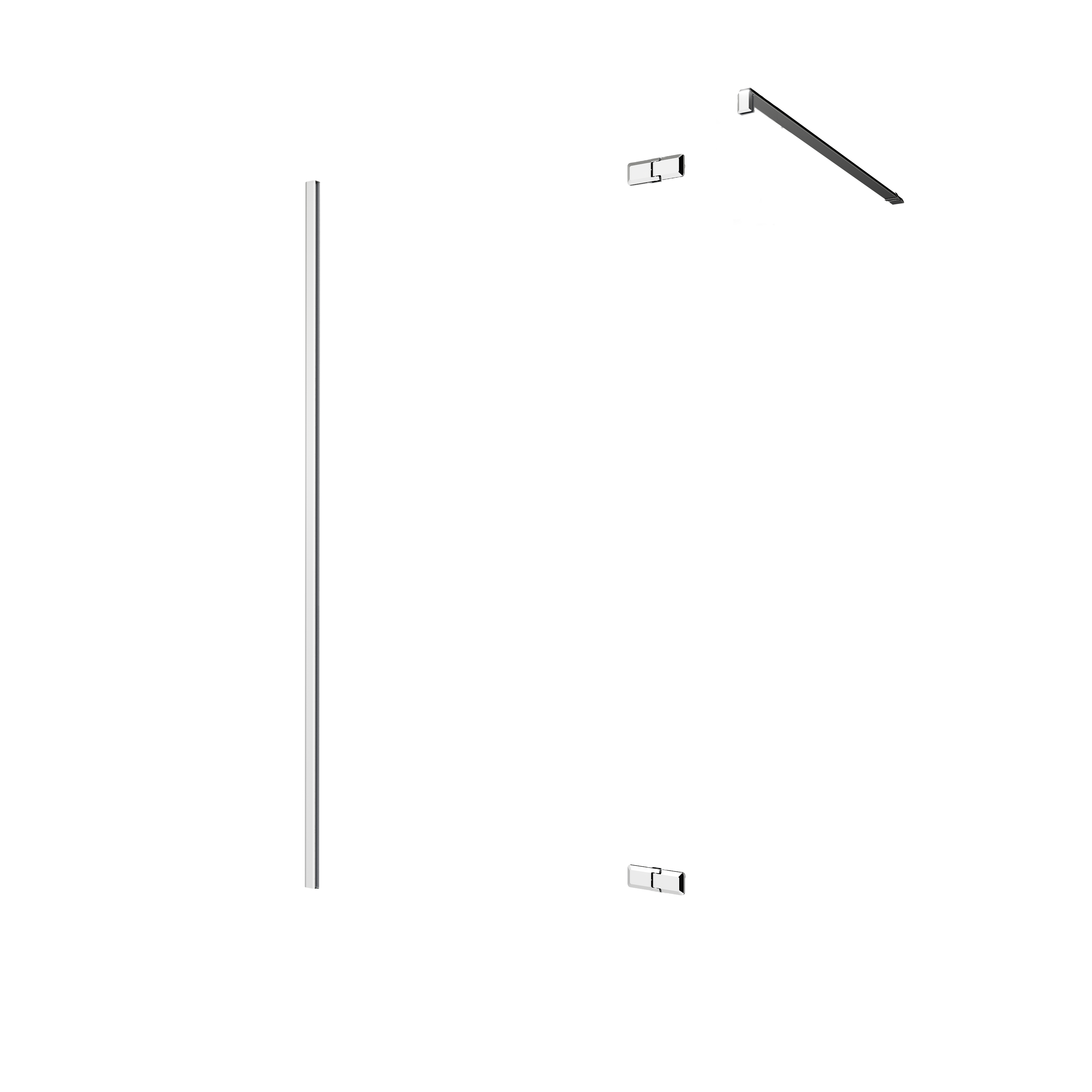 Kit perfiles para mampara cromado neo 2x200 cm con deflector