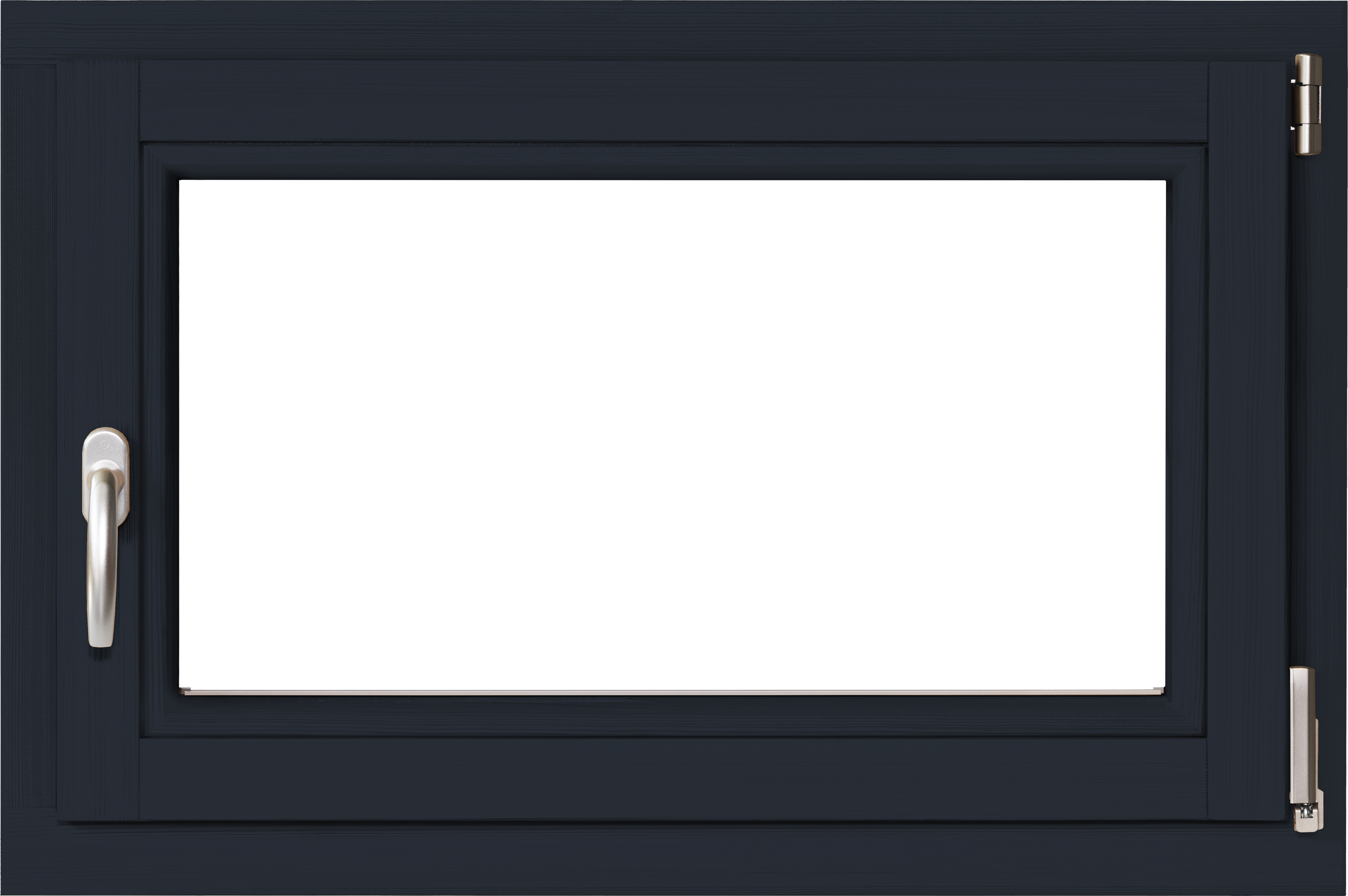 Okno drewniane 3-szybowe fasadowe lakier kolor antracyt O2 90 RU ...