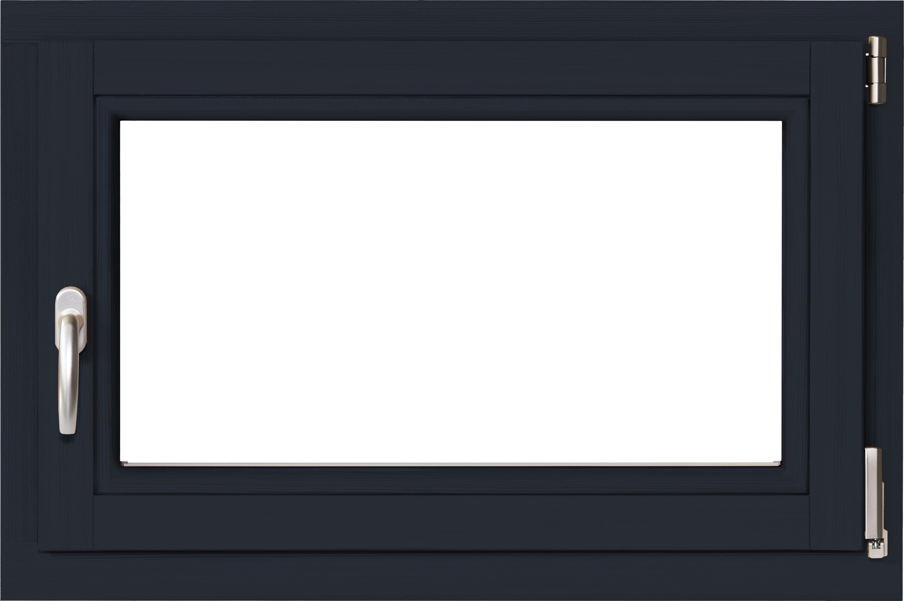 Okno drewniane 3-szybowe fasadowe lakier kolor antracyt O2 90 RU ...