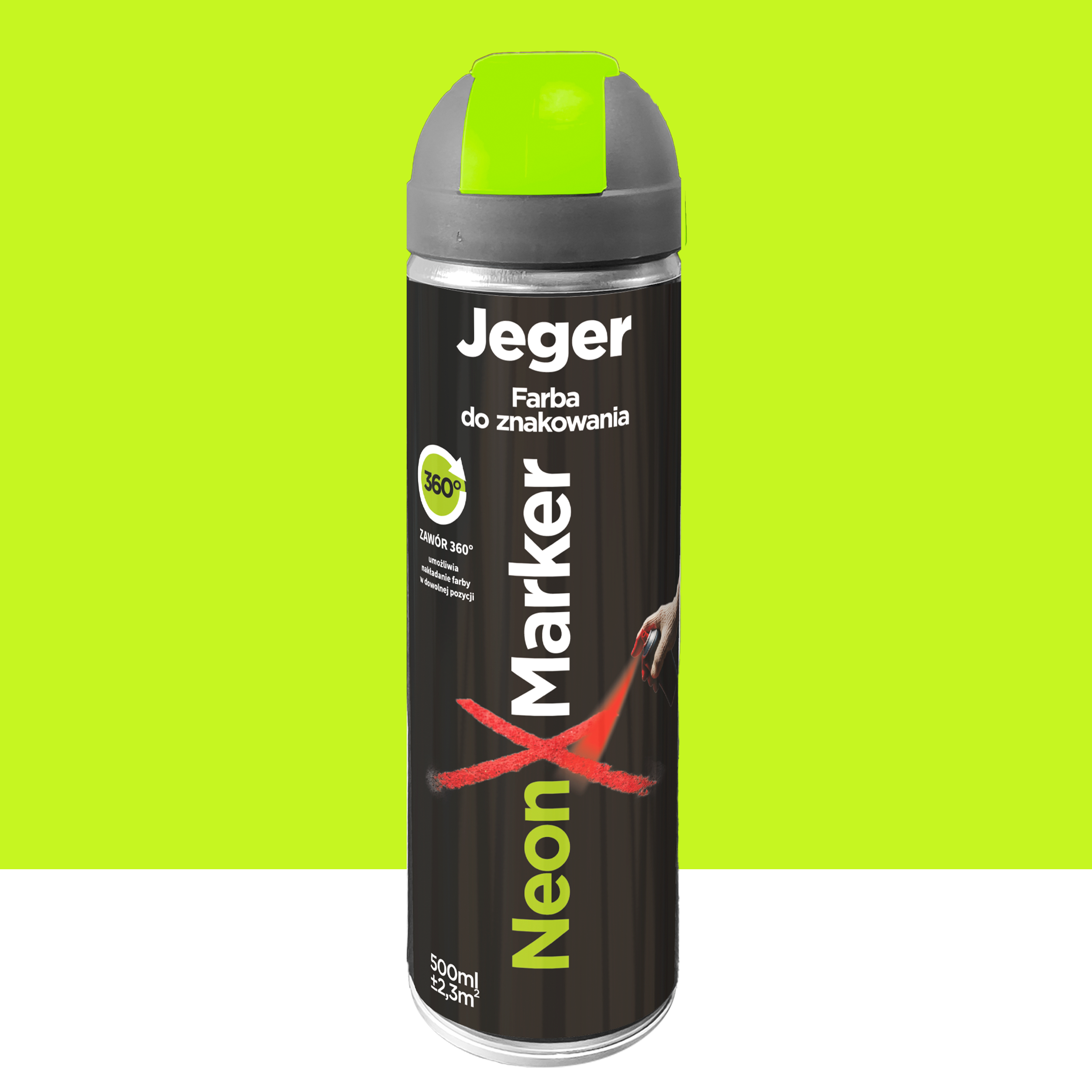 Farba do znakowania w sprayu Fluo zółta 500 ml Jeger