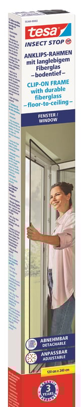 Moskitiera ramkowa 120x240 antracytowa Clip-On Screen TESA