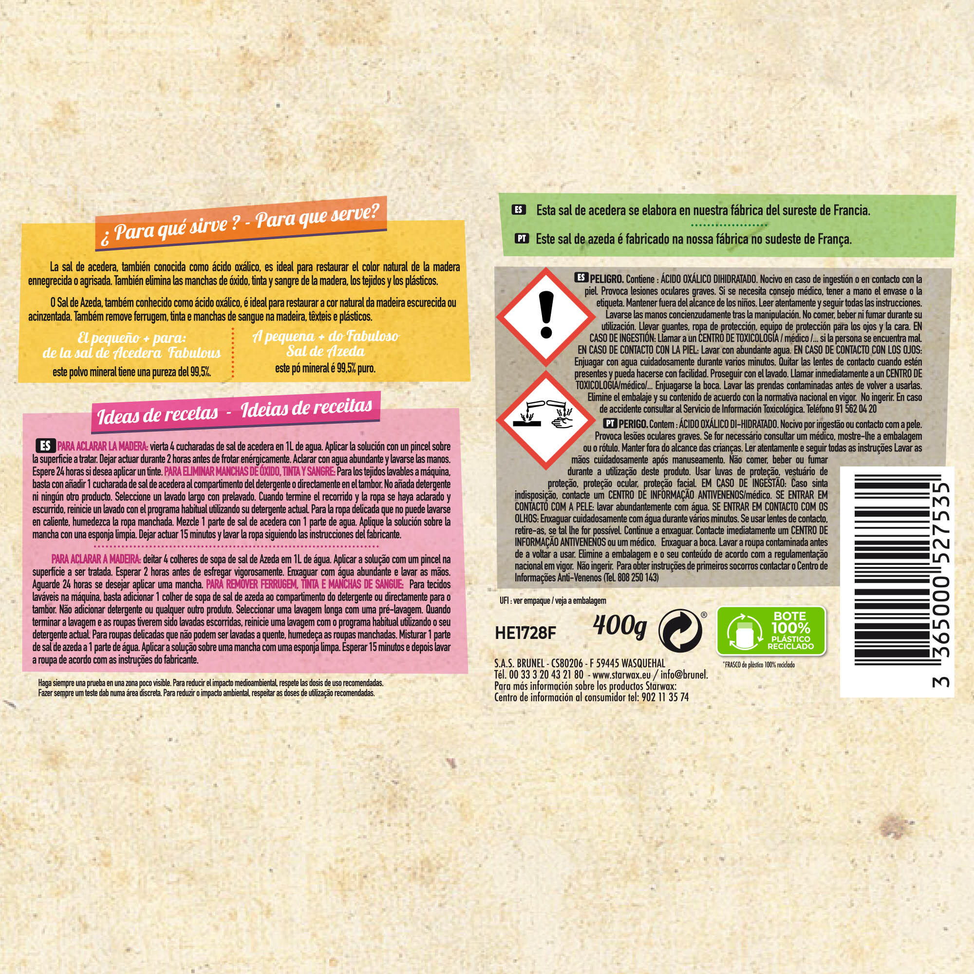 Sal de azeda 400 gr Starwax - 3