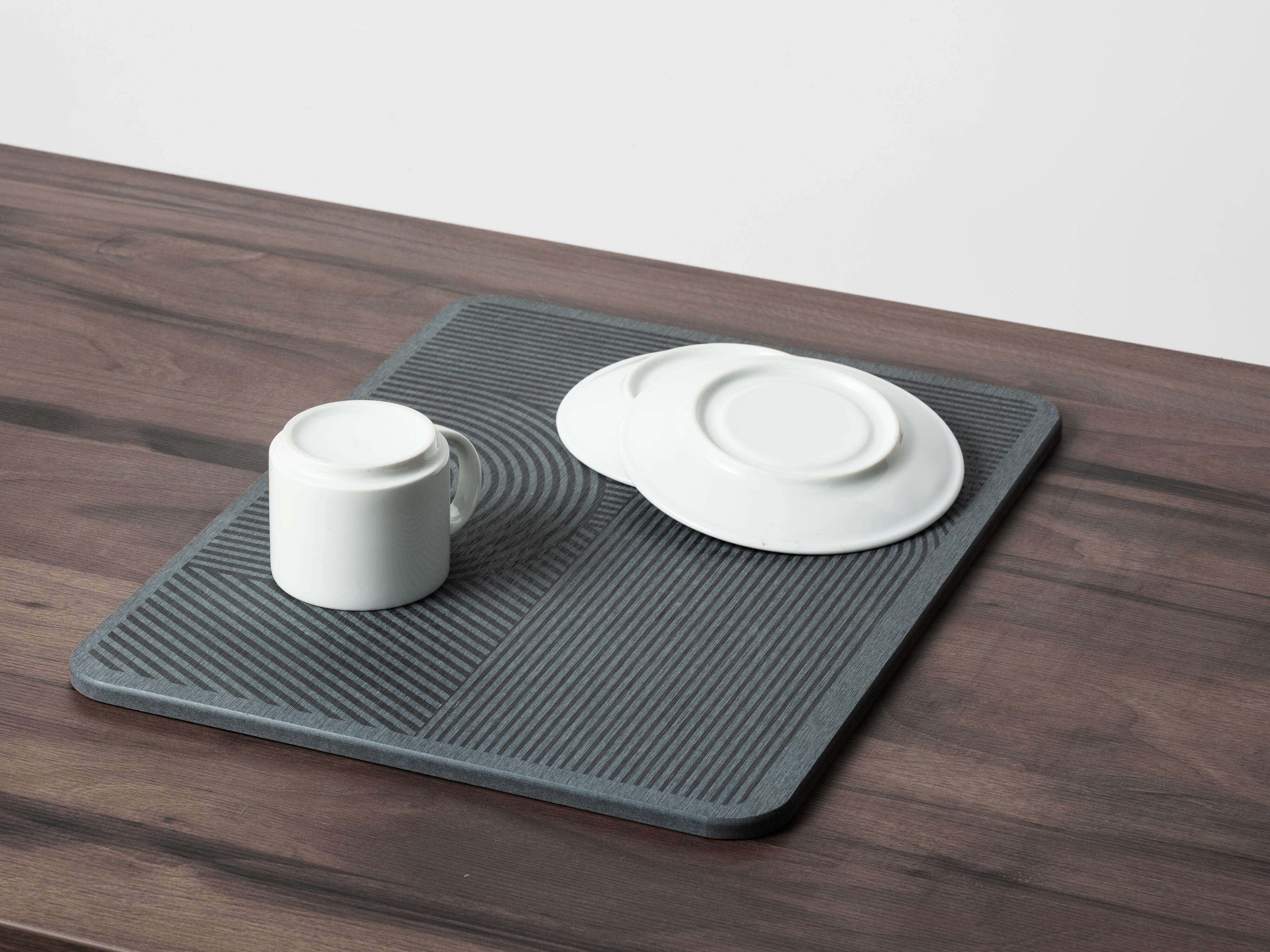 Tapete escorredor de louça 40x30 cm cinzento Wenko Damon - 10