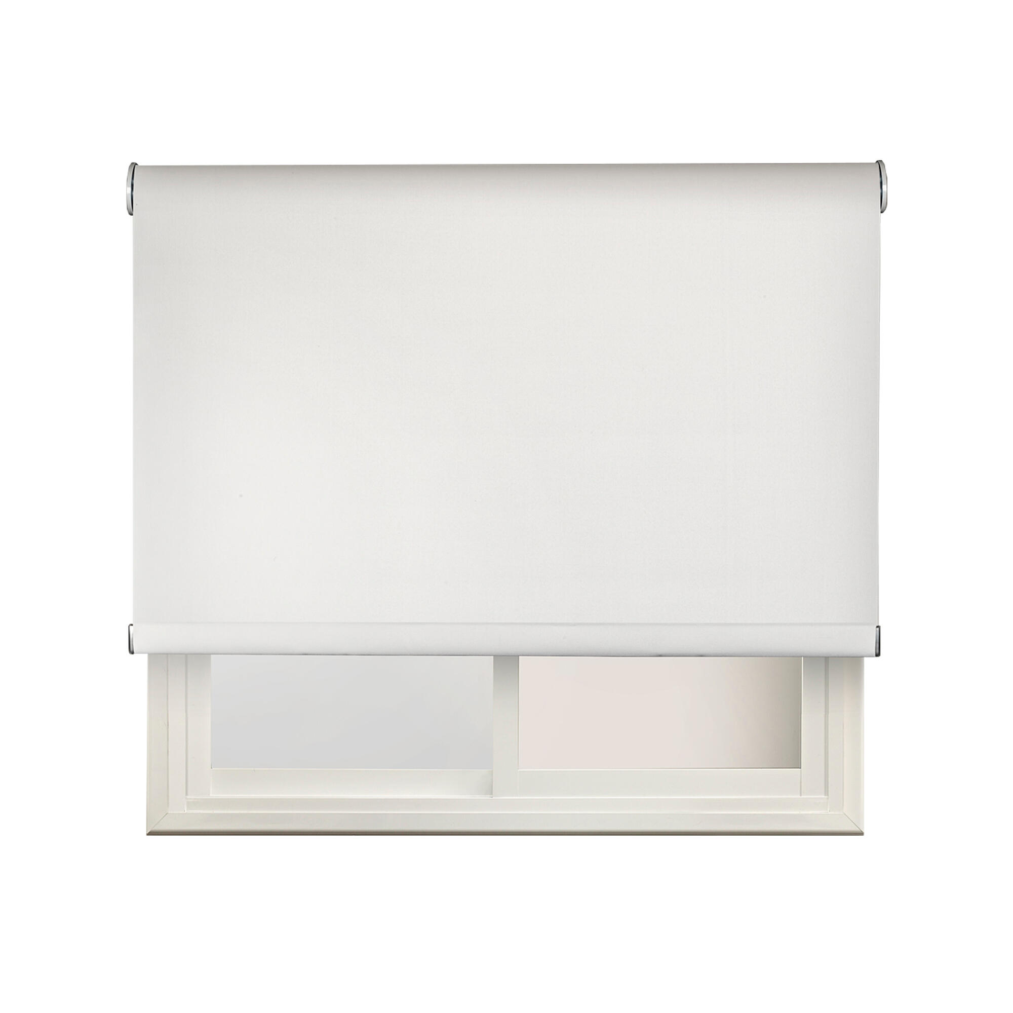 Estor enrollable opaco térmico con cadena Moon poliéster liso blanco  de 90x250cm - 5