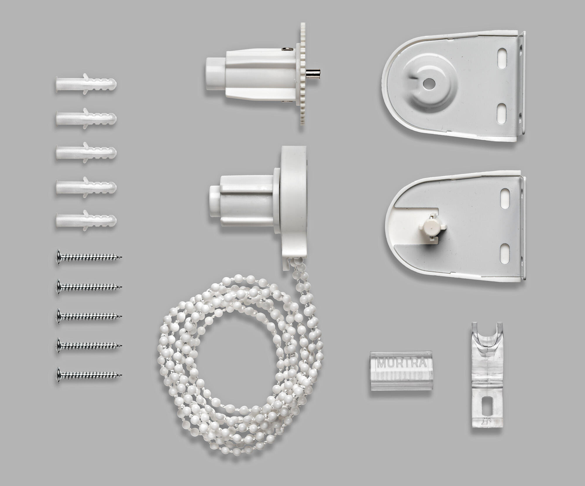 Estor enrollable screen 5% térmico con cadena Basic poliéster liso blanco de 90x190cm - 3