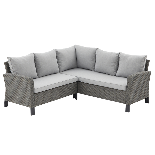Sofa ogrodowa narożna Drios szara 5 osób Naterial