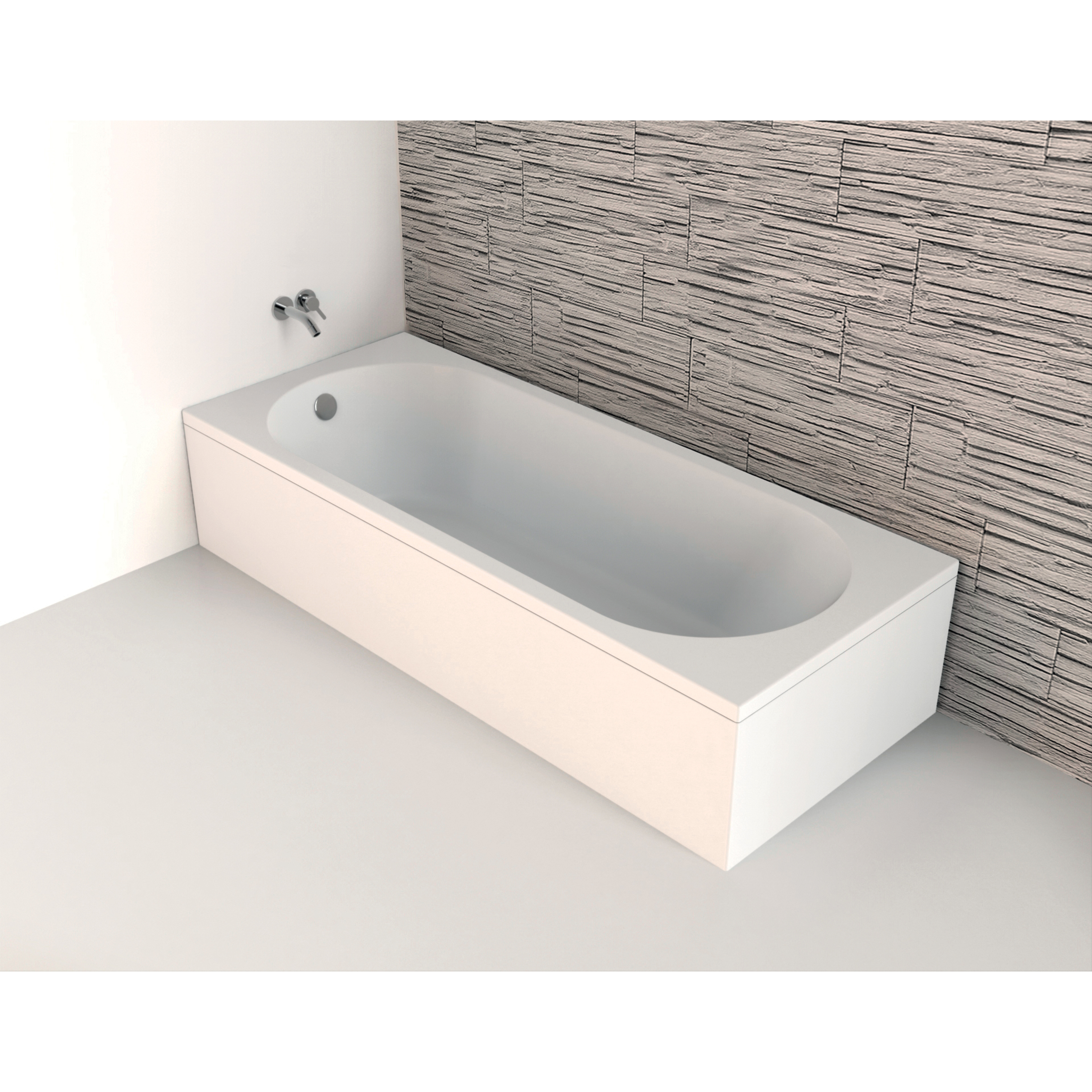 Baignoire rectangulaire blanche L.170 x l.70 cm Easy Bath - BALNEO - 3