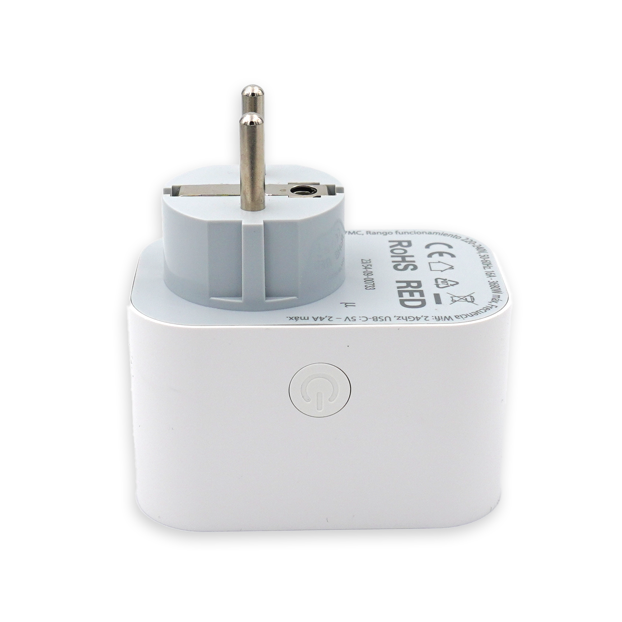Tomada Wifi ENERGEES 2xUSB-C 16A c/medidor consumo - 2
