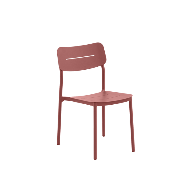 Sedia da giardino in alluminio Anafi NATERIAL, seduta in alluminio rosso