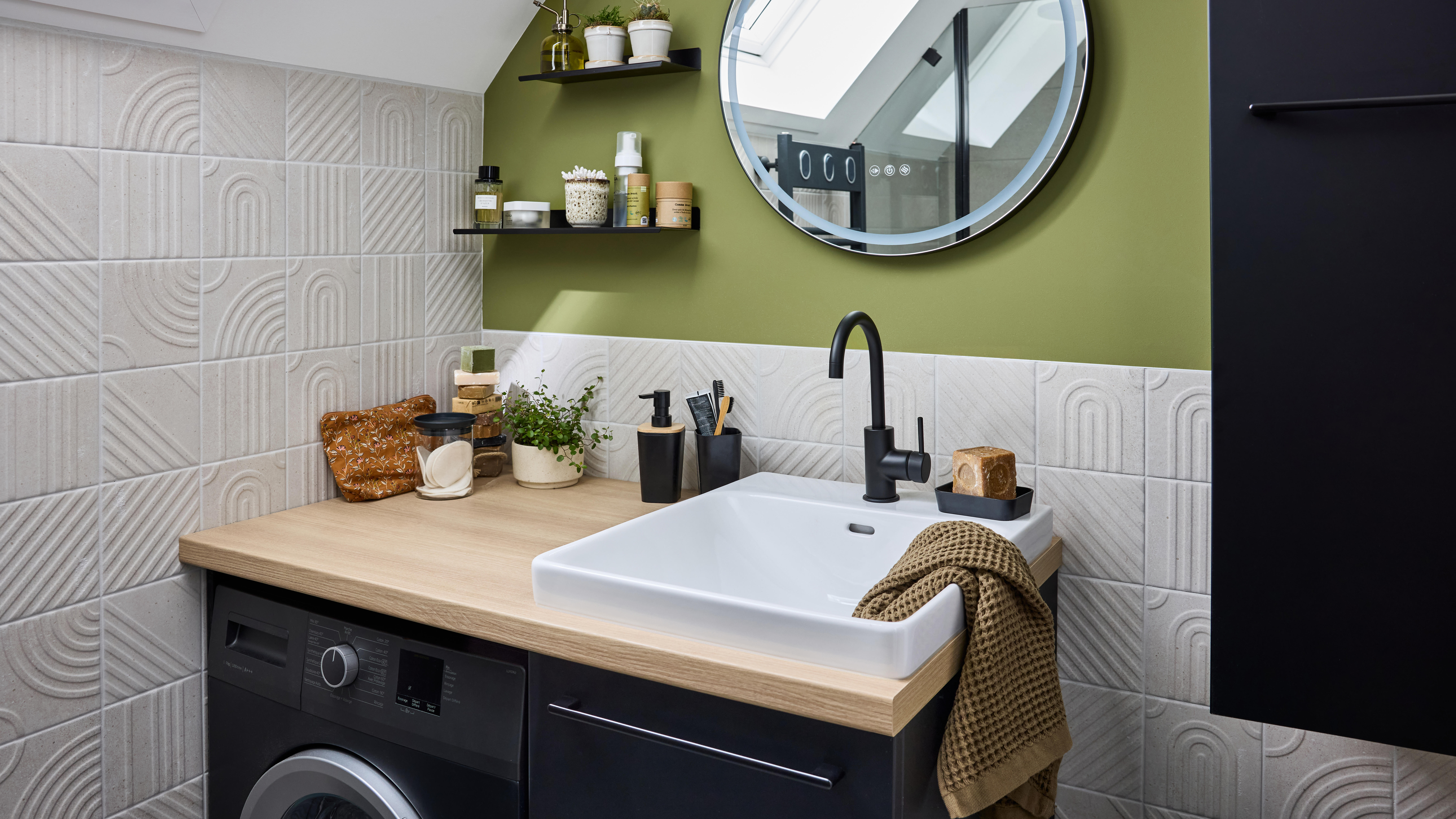 Gobelet de salle de bains Scandi noir SENSEA - 3