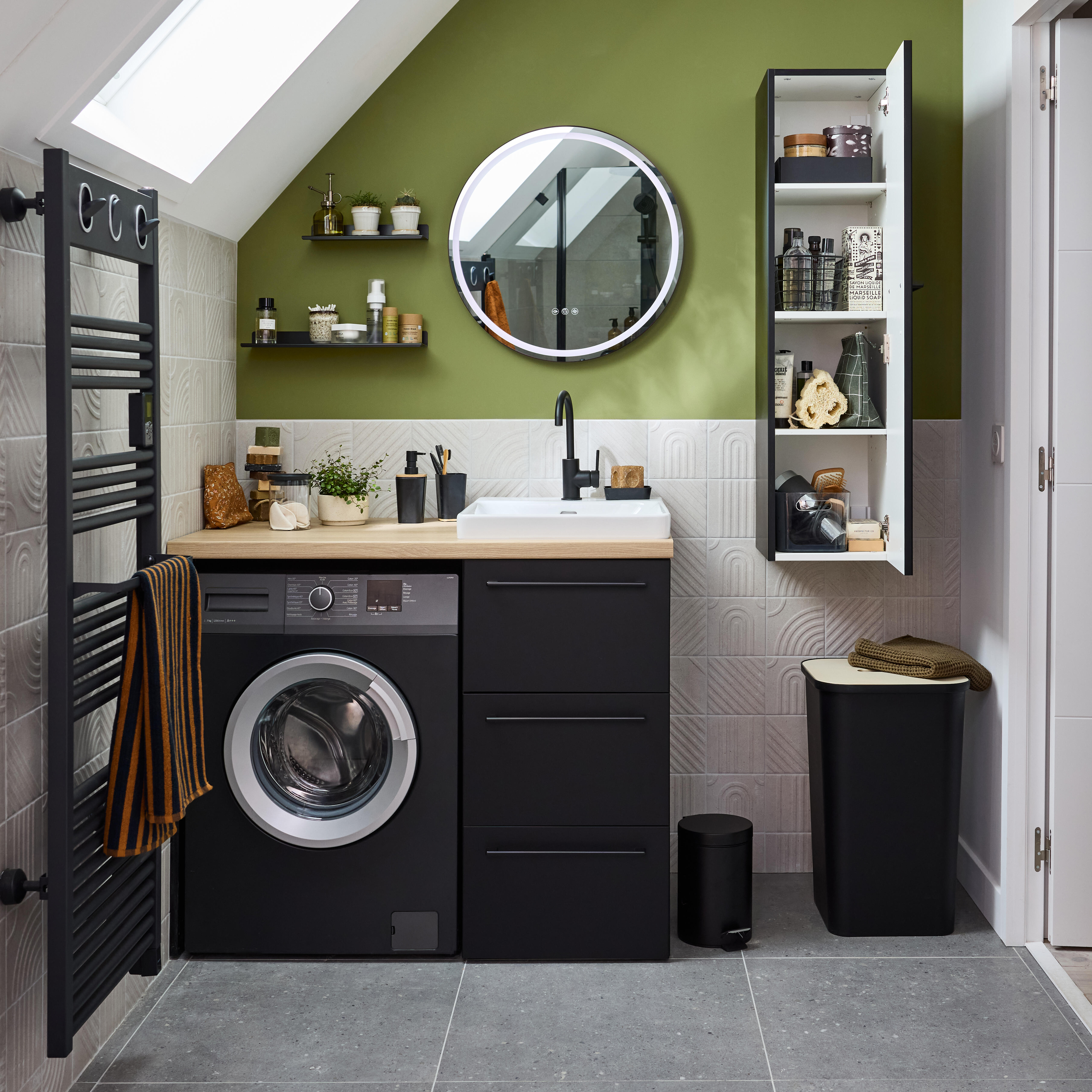 Bateria umywalkowa czarna Loa Sensea - 4