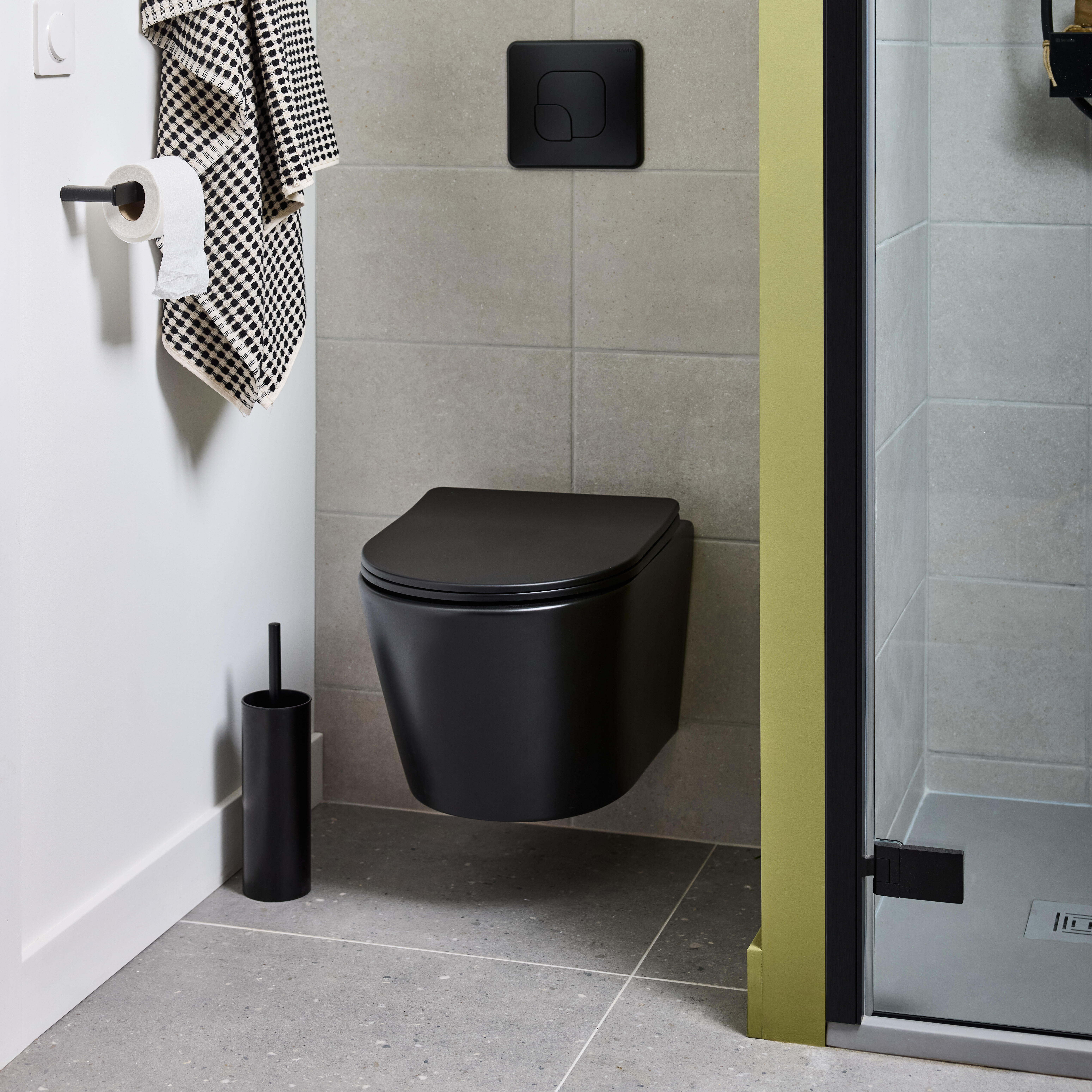 Cuvette pour WC suspendu Studio noir SENSEA - 2
