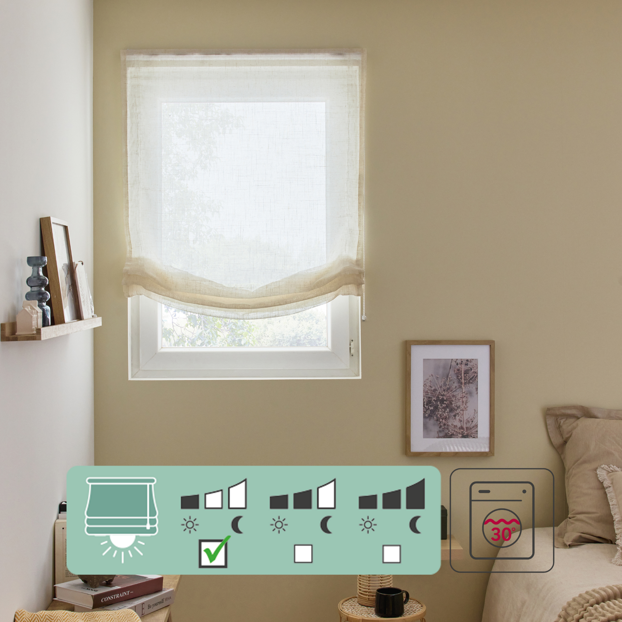 Persianas romanas, mosquiteras, paquete - 1