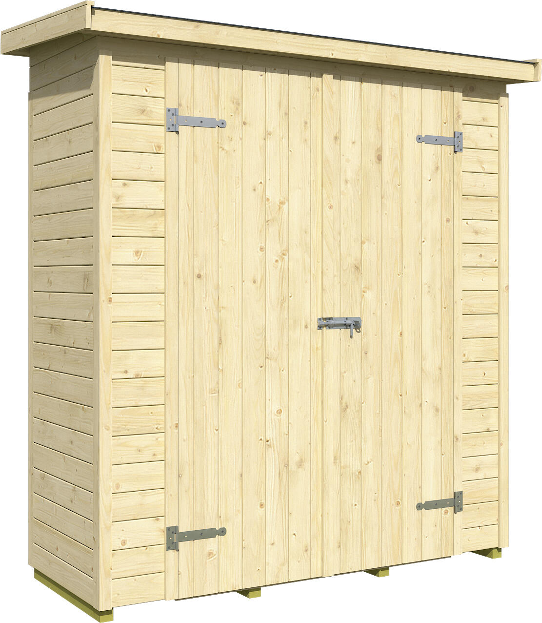 caseta de madera kent 12 de 183x200x80 cm y 147 m2 con 13 mm espesor y doble puerta abatible lasita maja