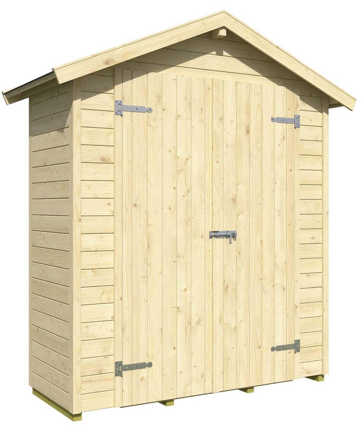 caseta de madera kent 11 de 194x217x84 cm y 163 m2 con 13 mm espesor y doble puerta abatible lasita maja