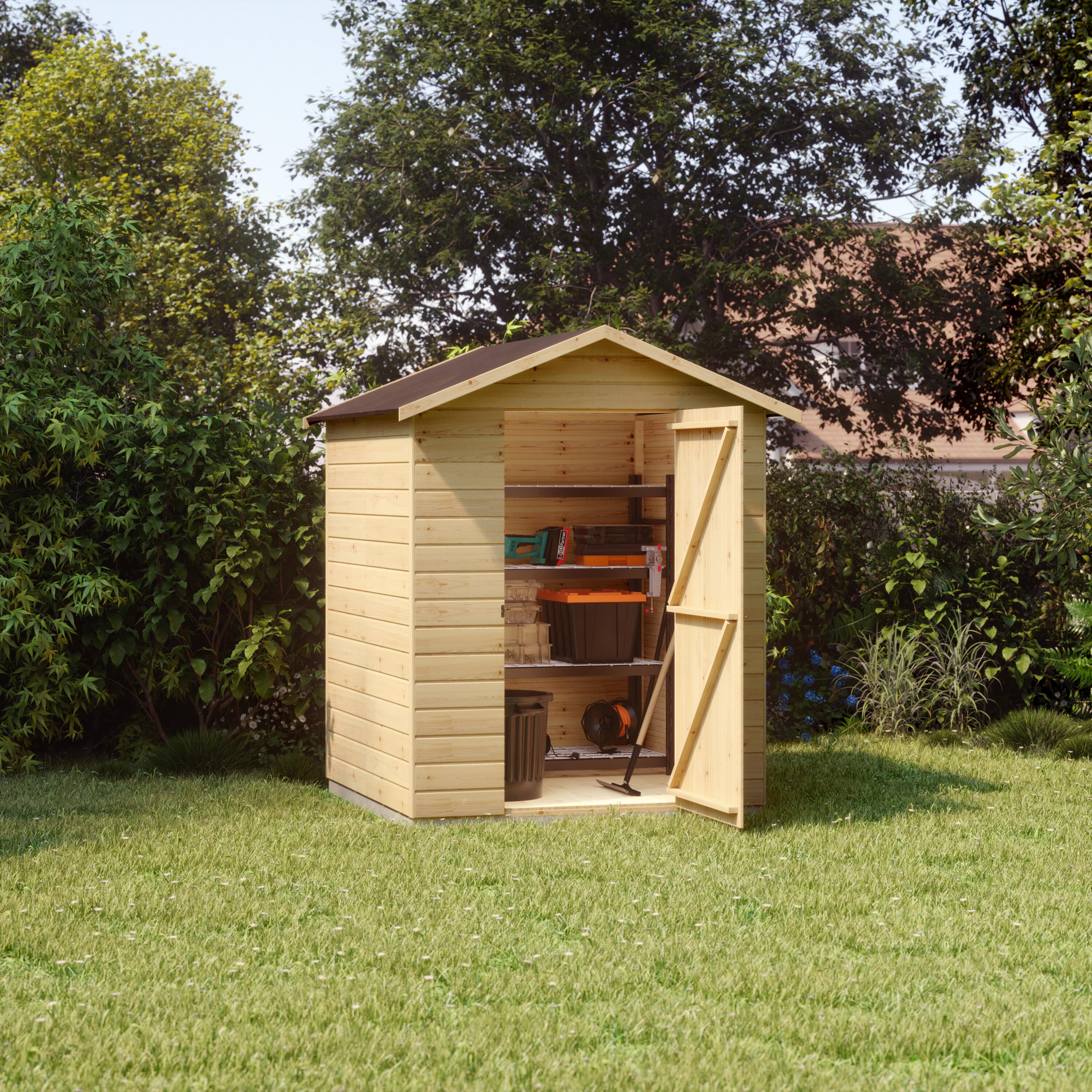 Abri de jardin bois, 3,12 m², Ep. 12 mm, Naterial Dolomite - 2