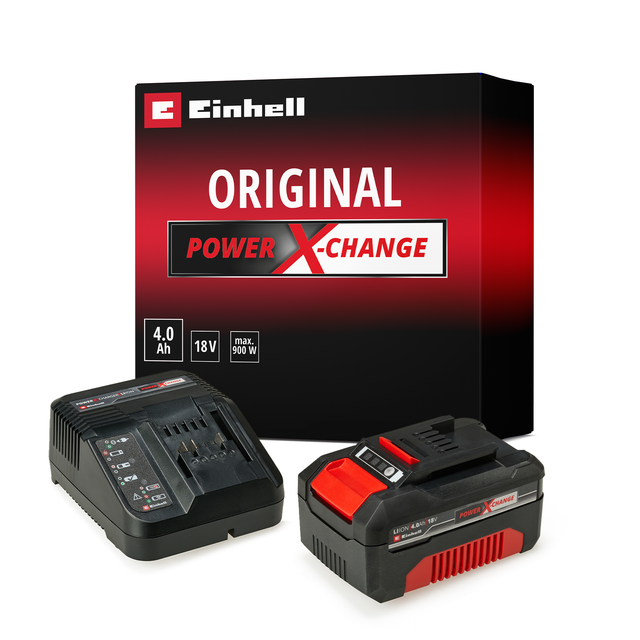 Conjunto bateria 18 V 4 Ah e carregador Einhell Power X-Change Starter Kit