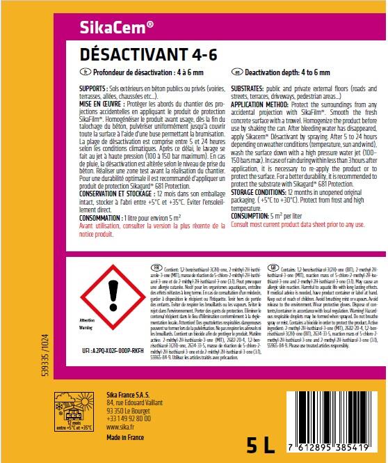 SIKACEM DESACTIVANT 4-6, 5L - 3