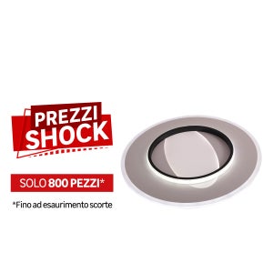 Plafoniera LED 50W Tanburo Rotonda 30cm, 1600lm, Bianco Freddo, IP44, Per Interni