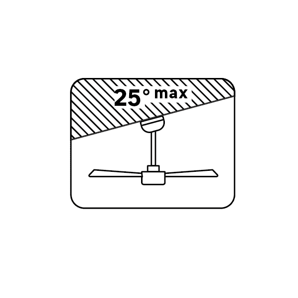 ventilador de techo inclinable
