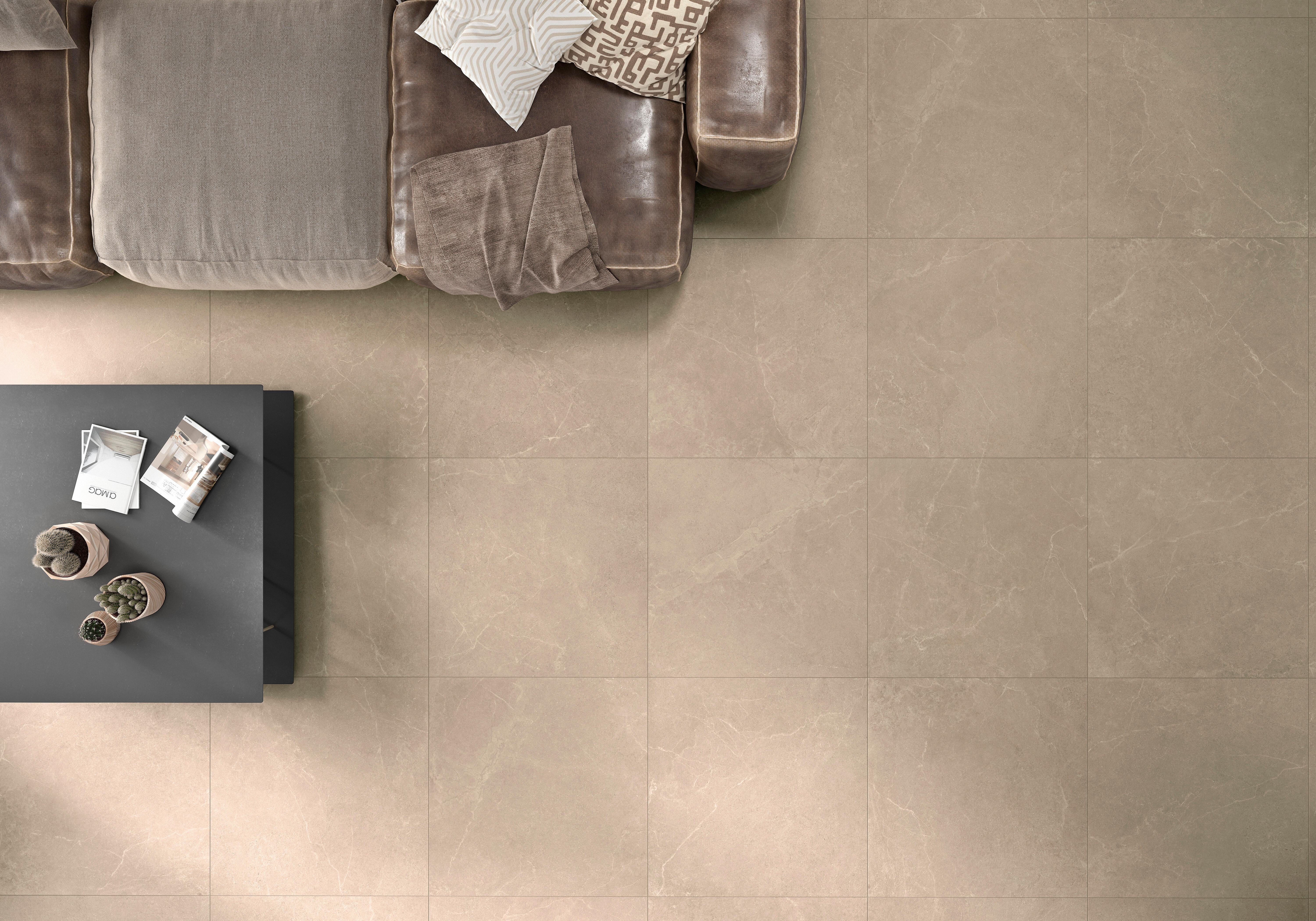 Suelo/azulejo porcelánico storm efecto piedra beige 60x60 cm c1