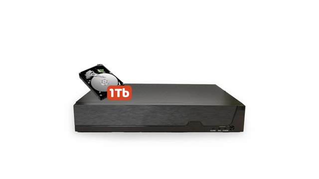 Kit grabador sin cables NVR 8 Canales +disco 1Tb ONVIF para cámaras Energeeks