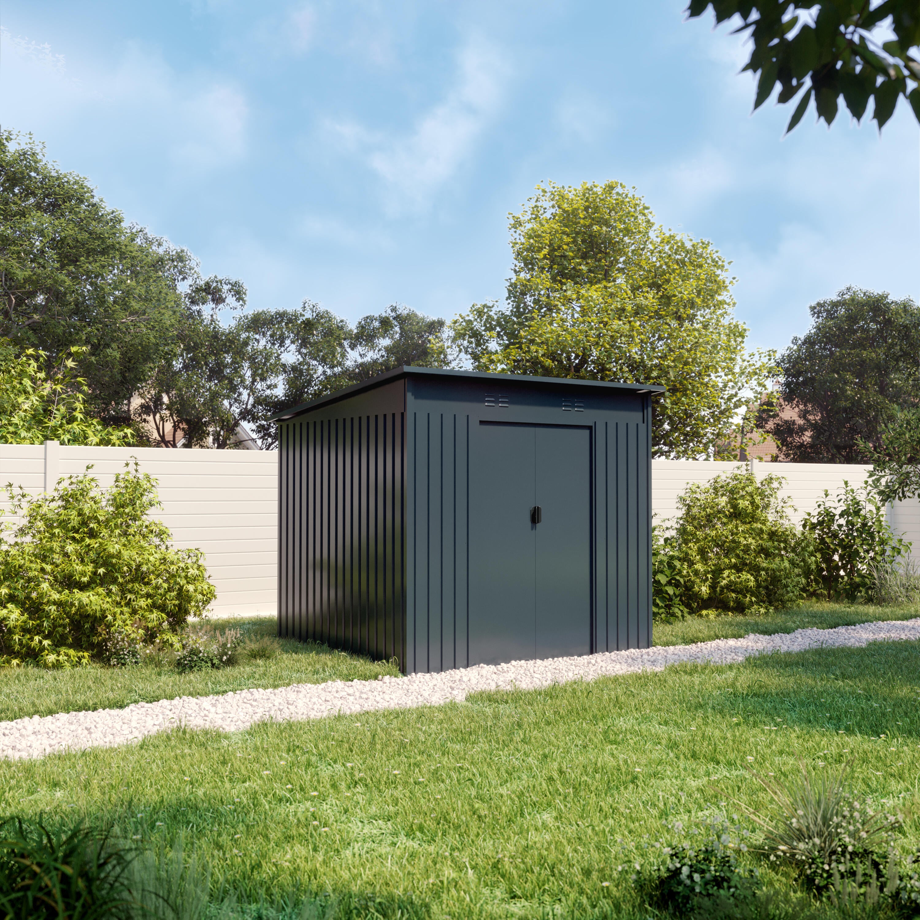 Abri de jardin acier, 4.6 m², Ep. 0,33 mm, Naterial Irazu - 3