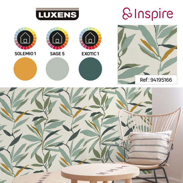 Carta da parati Inspire Avocado multicolore, 53 cm x 10.05 m