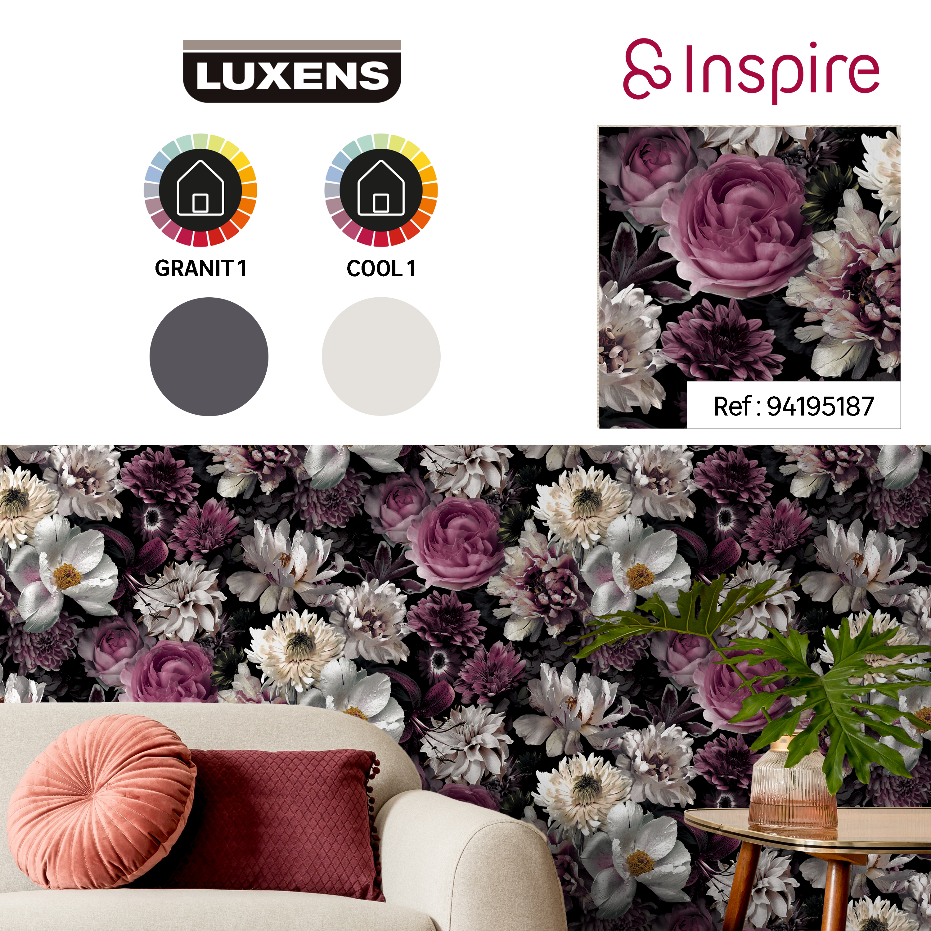Tapeta Victorian Kwiaty winylowa na flizelinie Inspire - 4