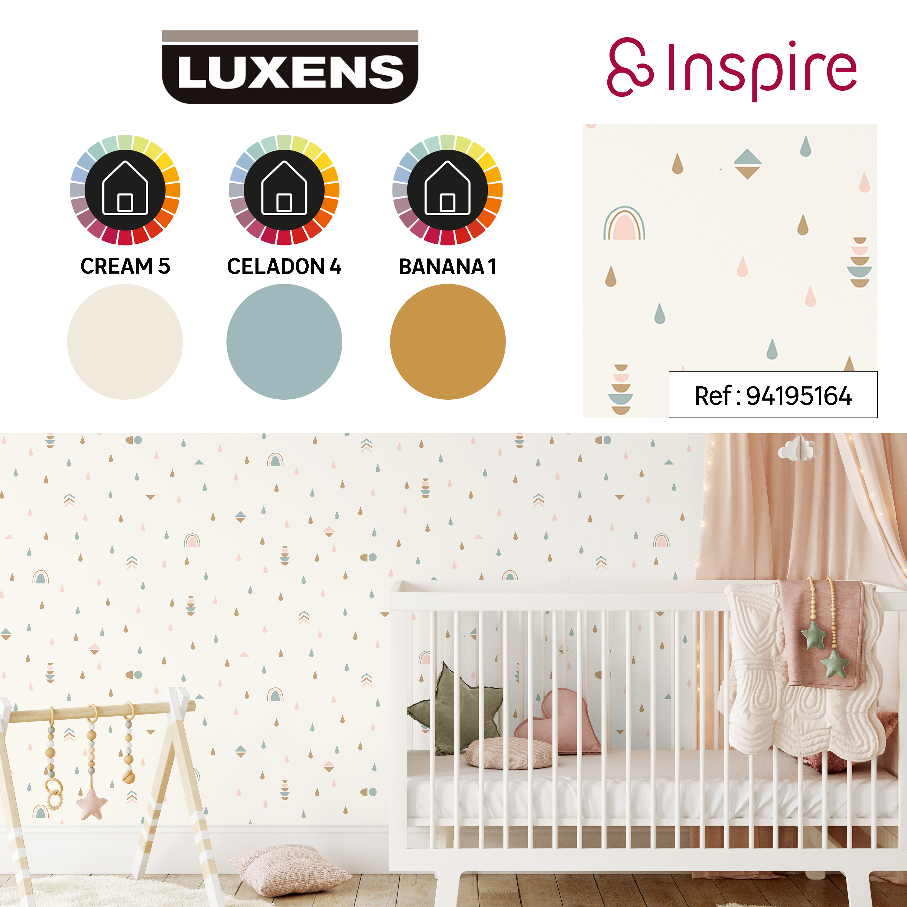 Papel de parede infantil Rainbow 0,53X10,05M Inspire - 8