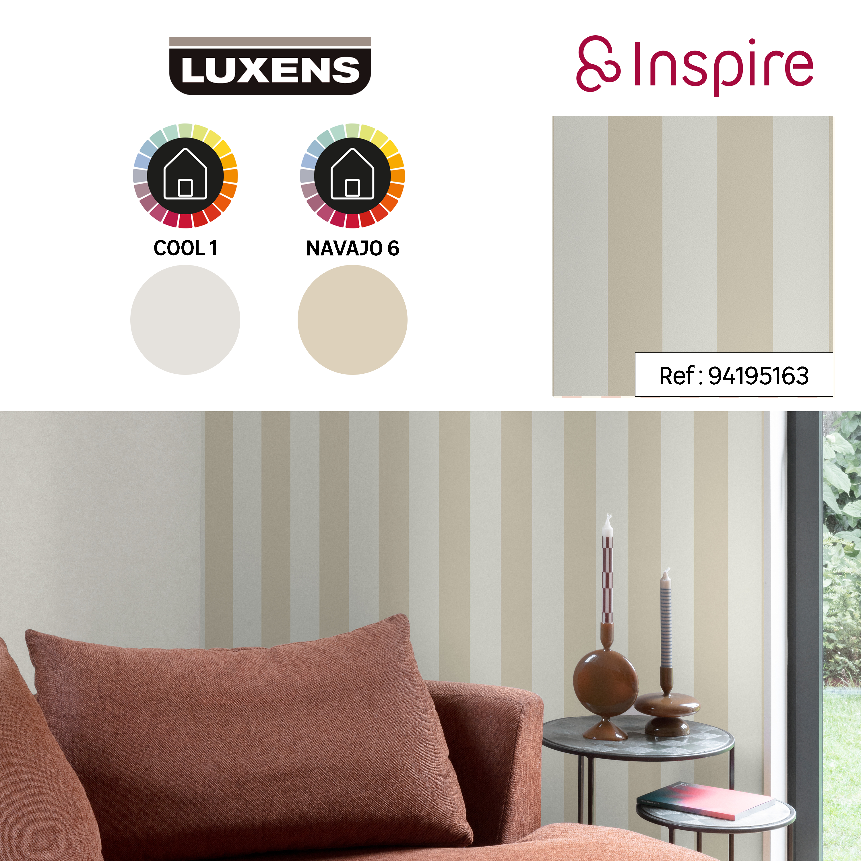 Papel de parede riscas Jovan 0,53X10,05M linho Inspire - 9