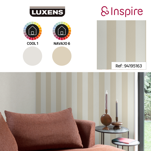 Carta da parati Inspire Jovan beige, 53 cm x 10.05 m