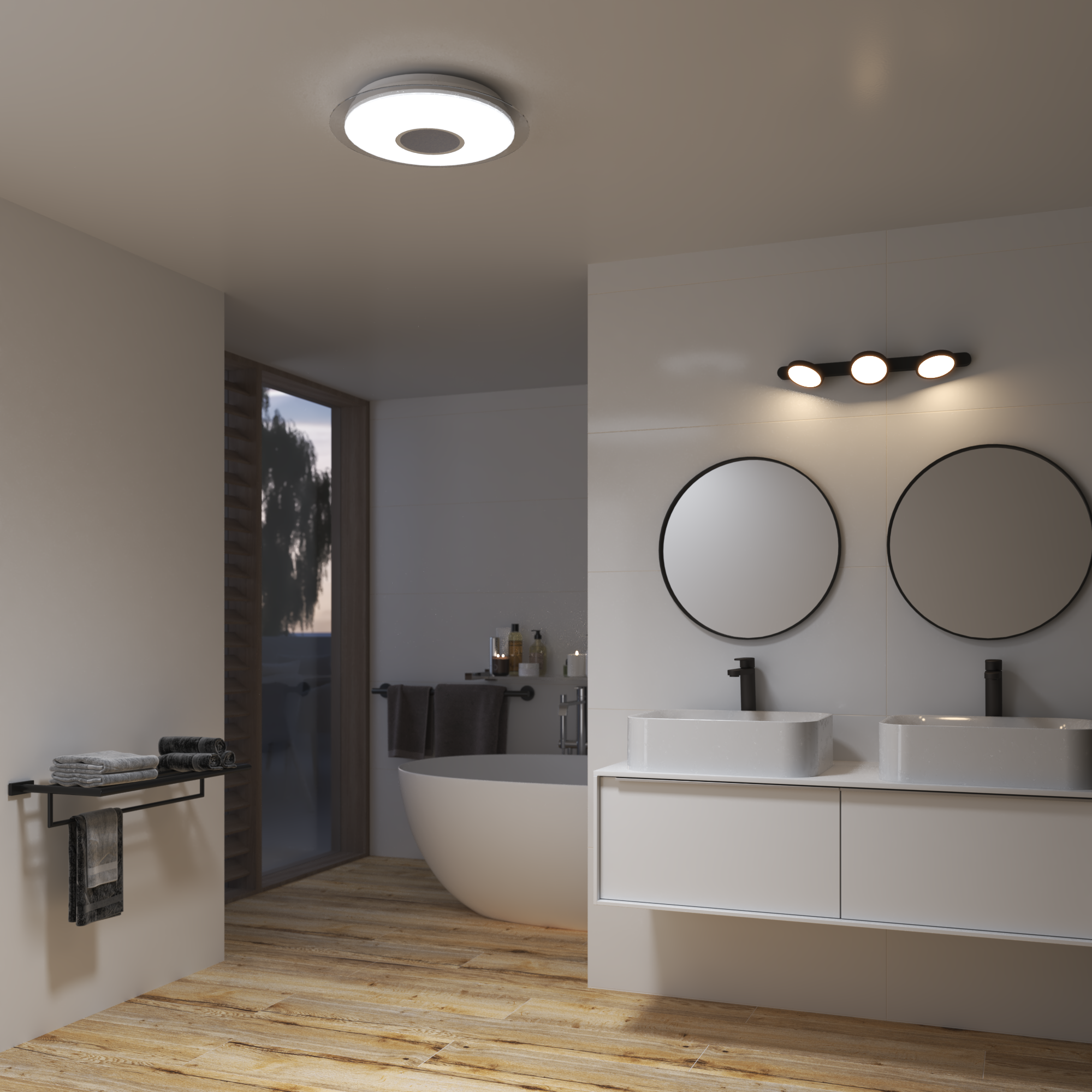 Candeeiro de teto Vizzini Enki 3400lm rgb ip44 Inspire - 22