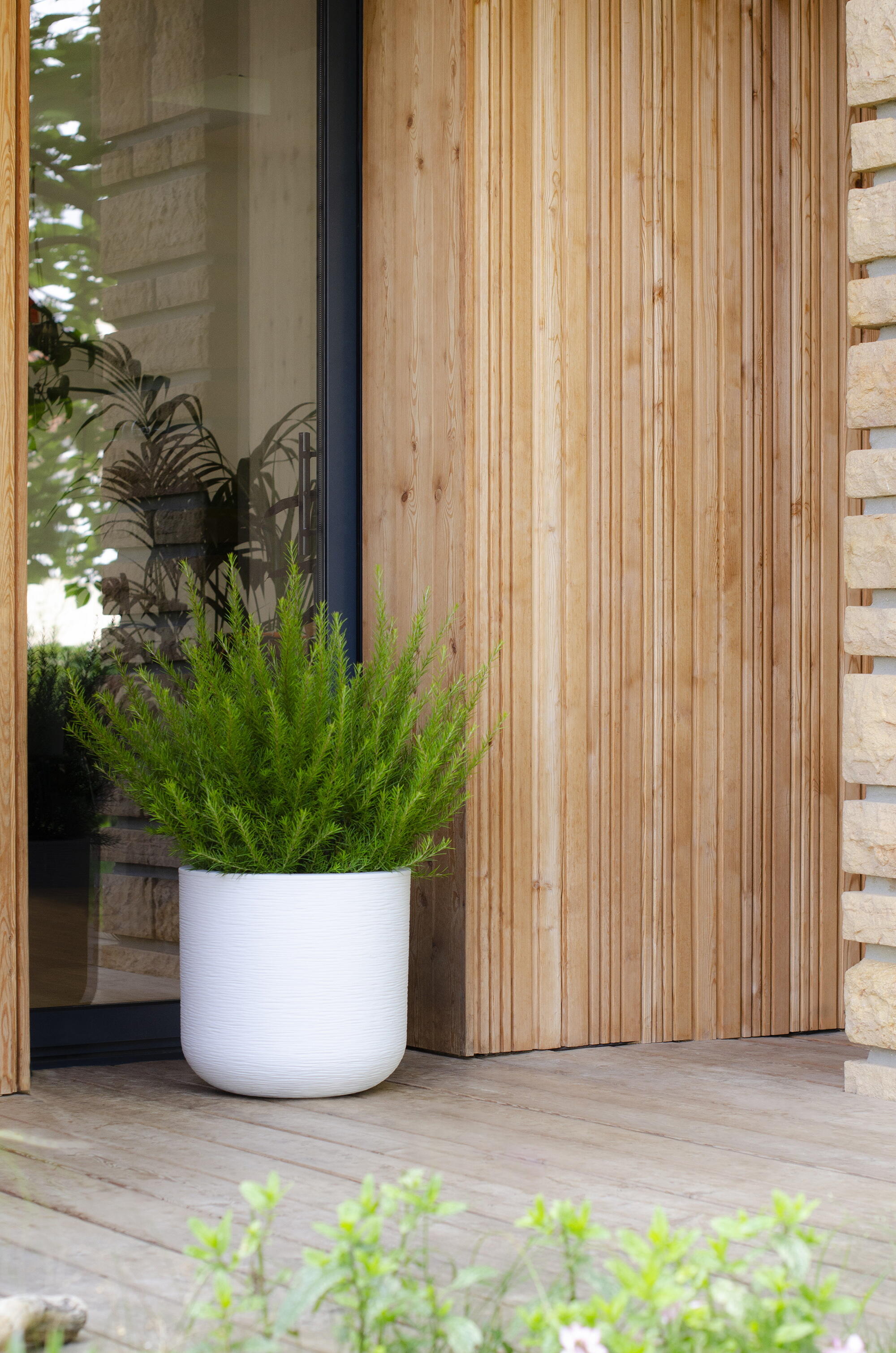 Pot polypropylène EDA L.38.5 x l.38.5 x H.36.8 cm blanc - 2