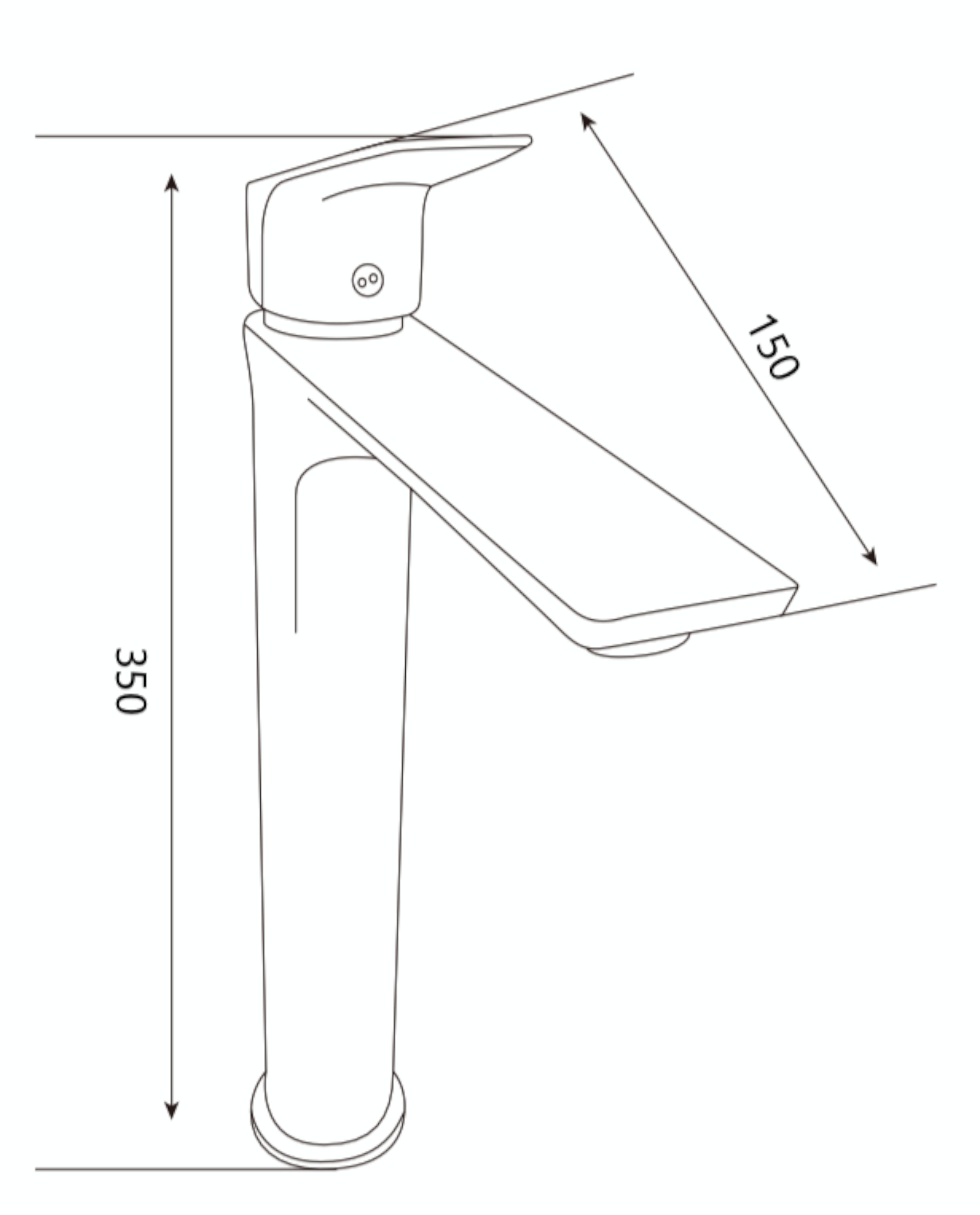Bateria umywalkowa czarna wysoka Sigma Liveno - 2