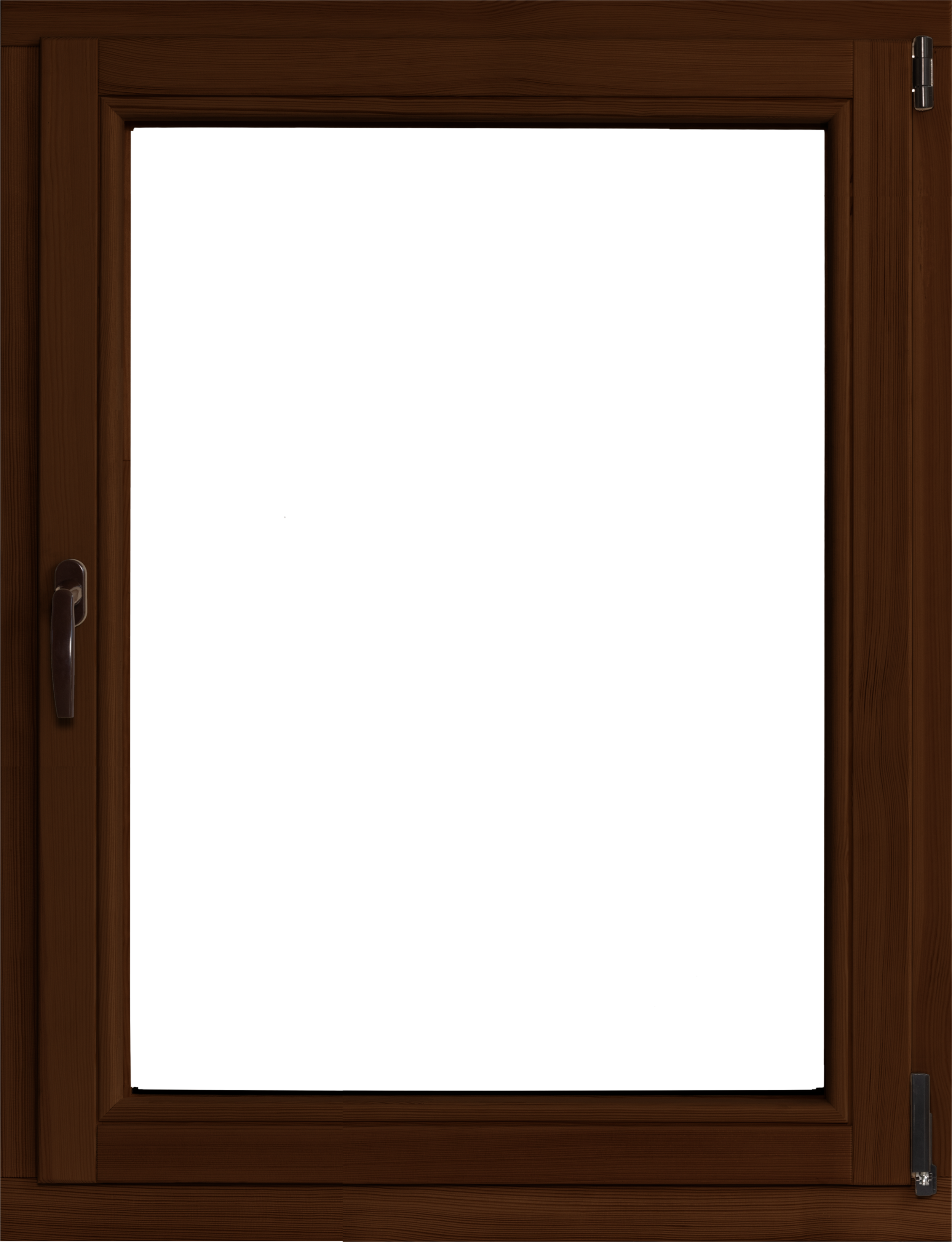 Okno drewniane 3-szybowe fasadowe lakier kolor orzech O15 90 RU 865x1135 mm rozwierno-uchylne lewe do wewnątrz Lupol