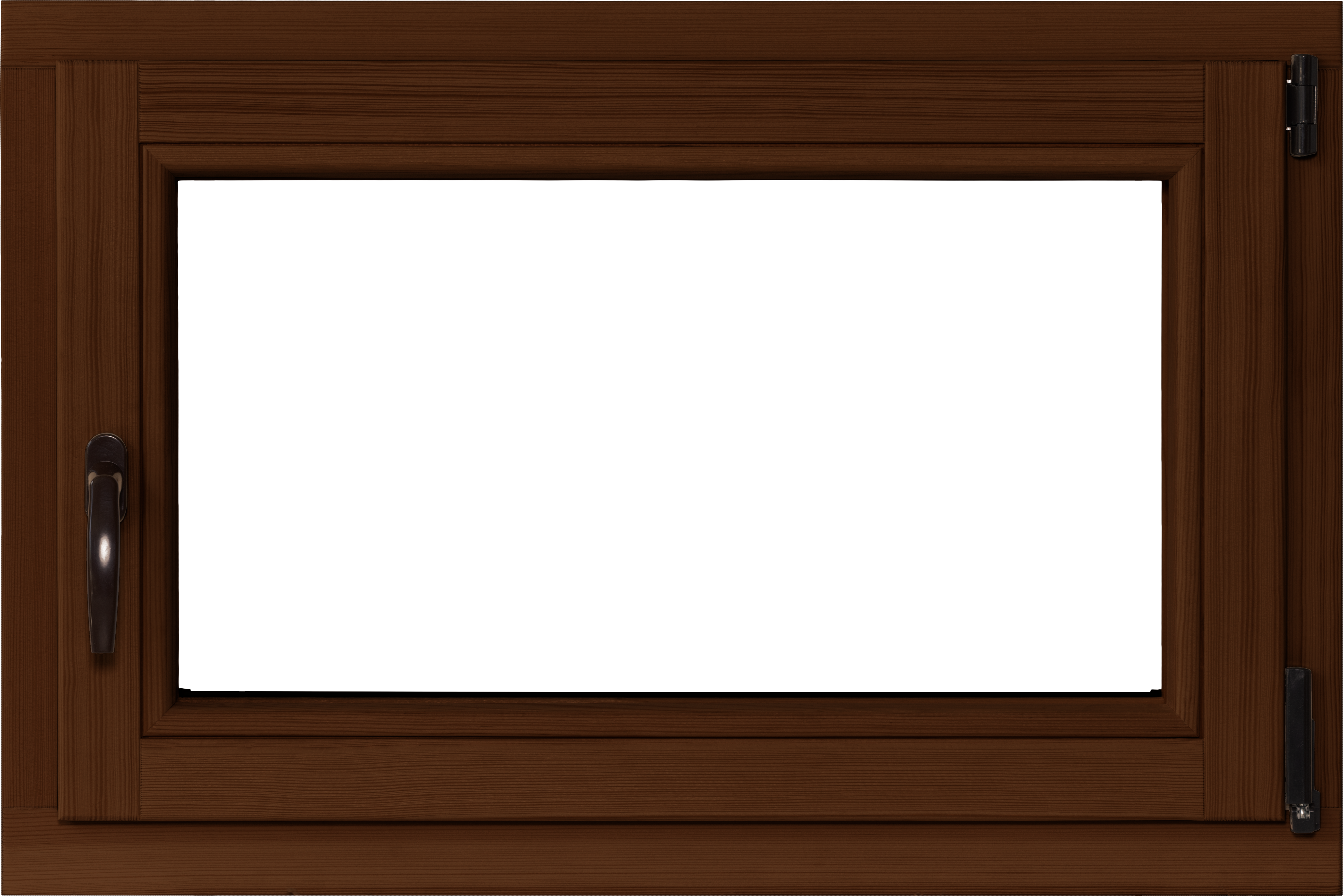 Okno drewniane 2-szybowe fasadowe kolor lakier orzech O2 RU 865x535 mm ...