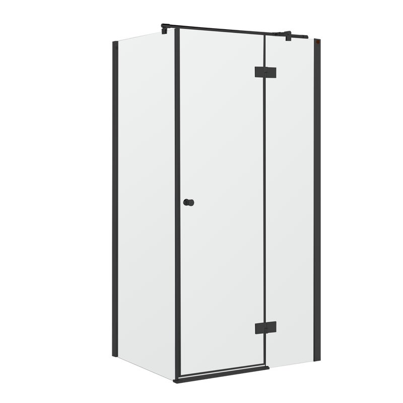 Kabina prysznicowa narożna prostokątna prawa Fresh Line 120x80x200 cm czarna Sea-Horse