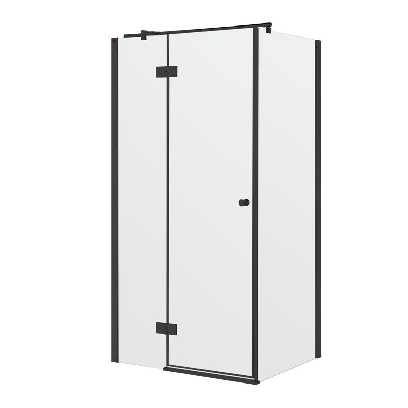 Kabina prysznicowa narożna prostokątna lewa Fresh Line 120x80x200 cm czarna Sea-Horse