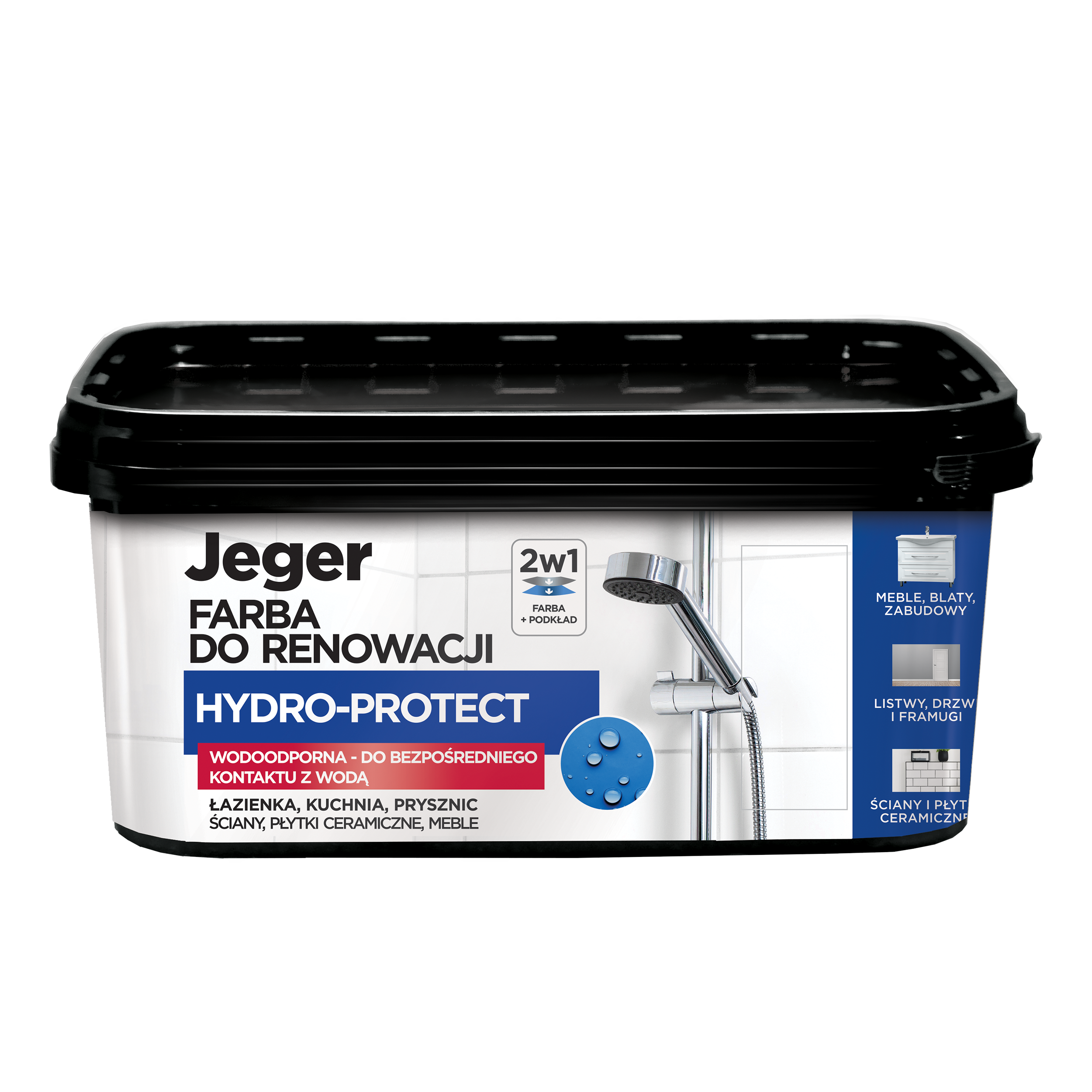 Tester farby do renowacji Hydro-Protect Biały mat 2 l Jeger