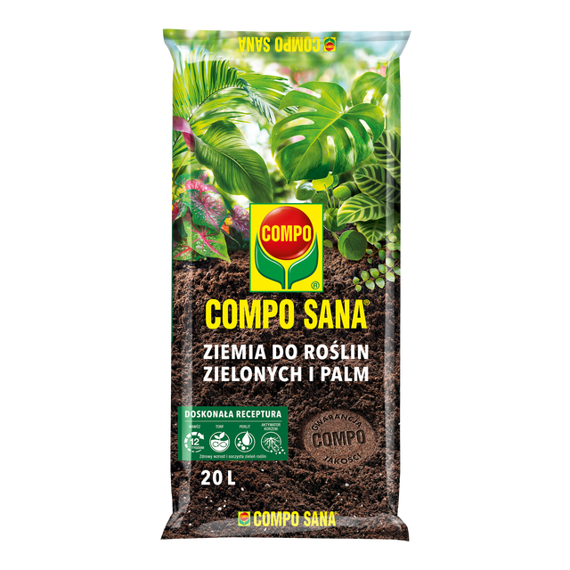 Podłoże do roślin zielonych i palm 20l Compo Sana