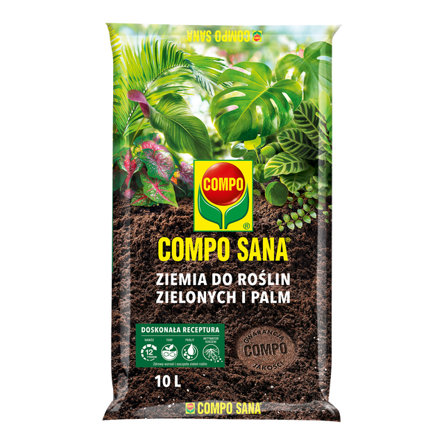Podłoże do roślin zielonych i palm 10l Compo Sana
