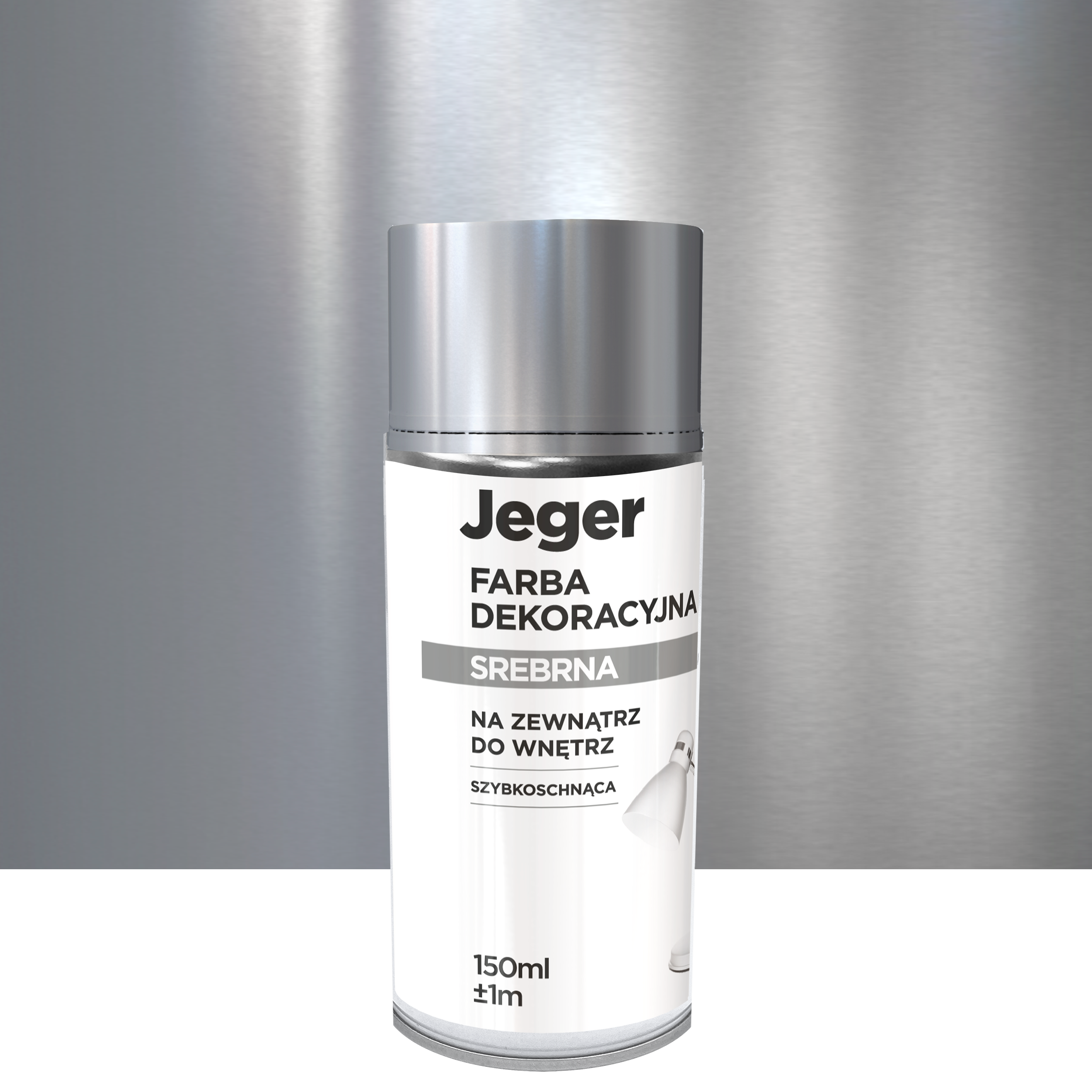 Farba dekoracyjna w sprayu srebrna 150 ml Jeger