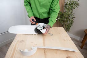 montar las aspas del ventilador