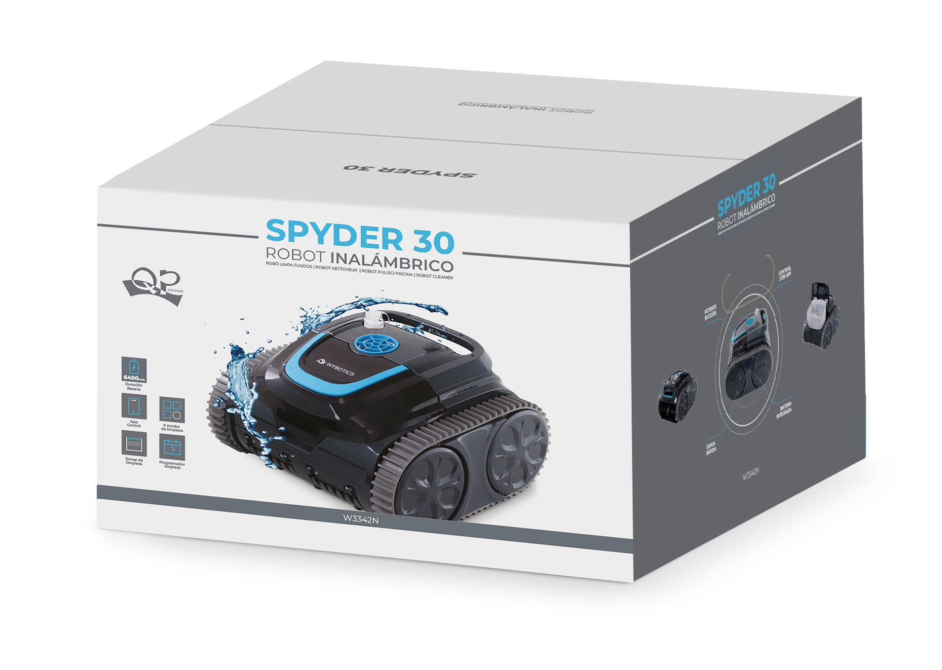 Robot limpa fundos piscina bateria WYBOT Spyder Max - 3